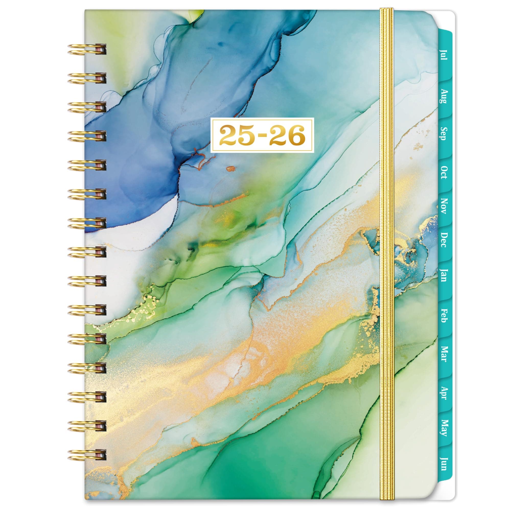 Planner 2025-2026 - Academic Plannner 2025-2026, JUL 2025 - JUN 2026, Weekly and Monthly, Calendar Planner, 6.3" x 8.4", Tabs, Hardcover, Back Pocket