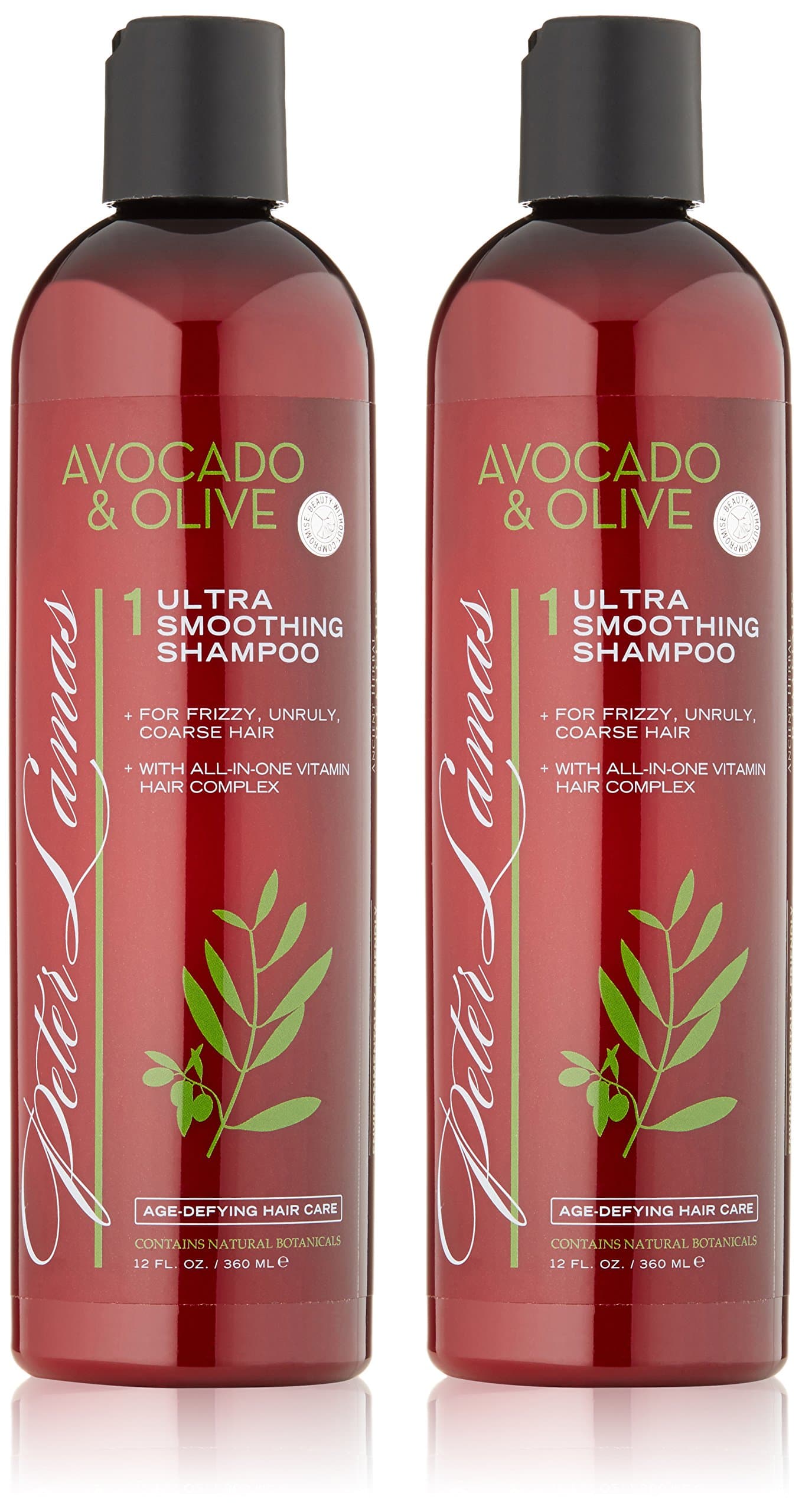 Peter Lamas Avocado & Olive Ultra Smoothing Shampoo, 12 fl oz (Pack of 2)