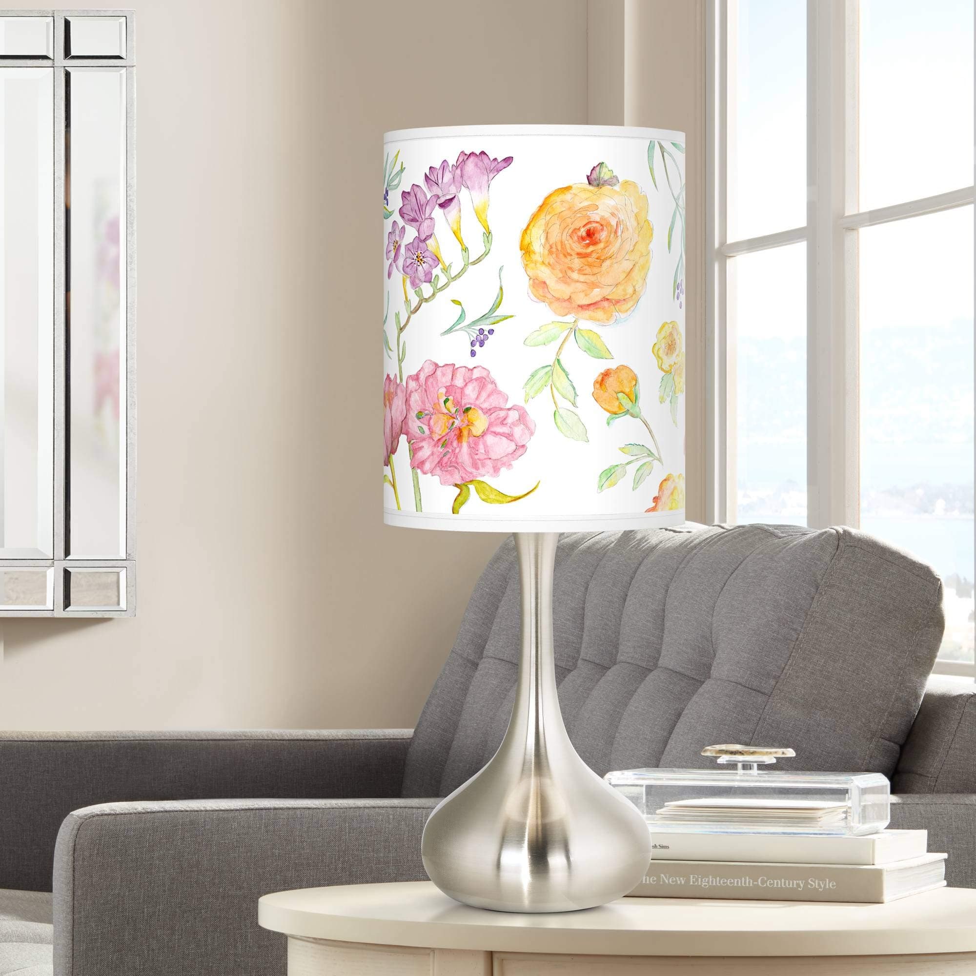 Spring Garden Giclee Droplet Table Lamp - Giclee Glow