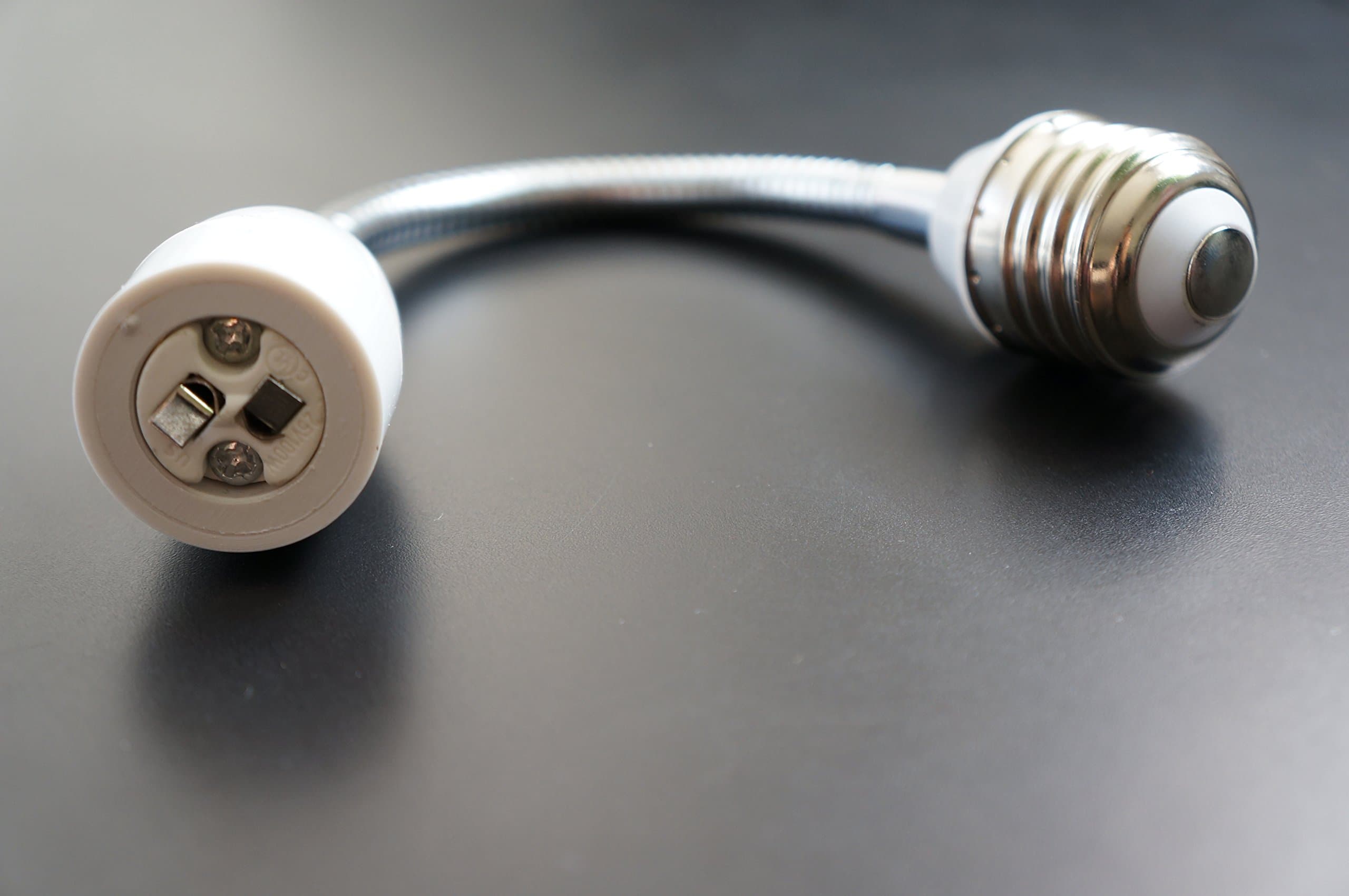 E26/E27 to MR16 GU5.3 LED Lights Bulbs Lamps Flexible Extension Extender Adapter Holder (20cm)