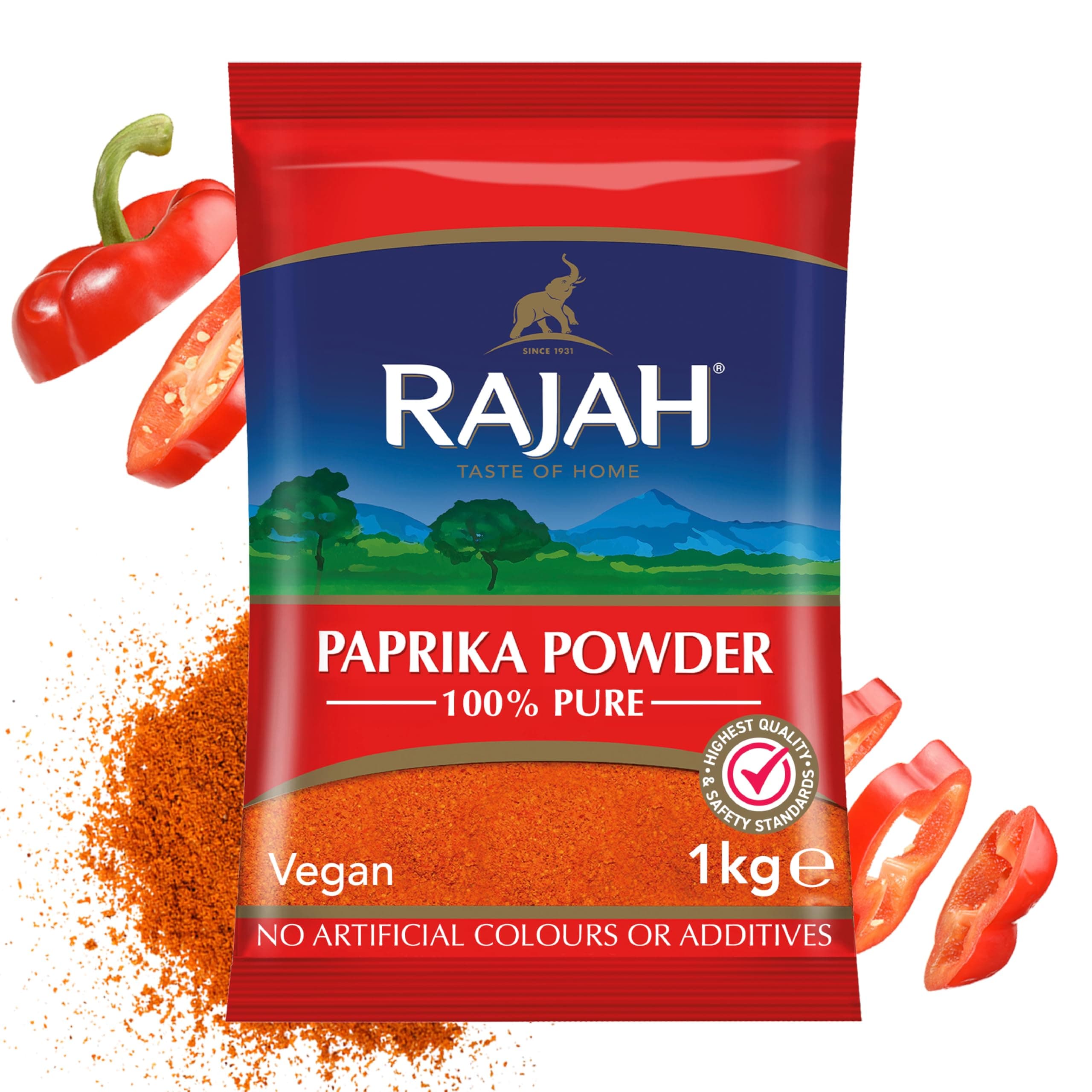 Rajah Spices Paprika Powder | Paprika | Ground Paprika | (1kg)