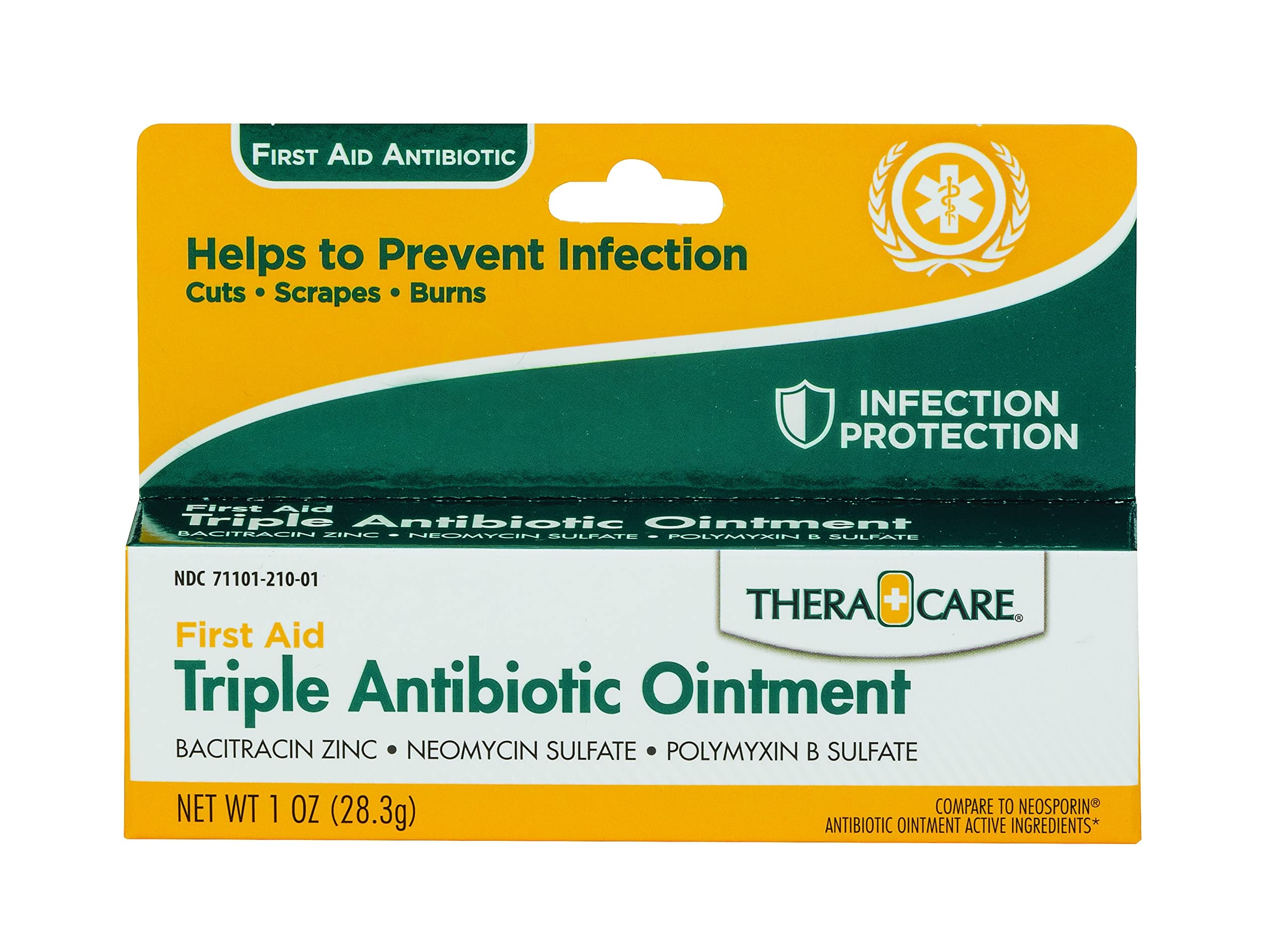 Thera|Care Triple Antibiotic Ointment | First Aid | Infection Prevention and Protection | 1.0 oz | Topical Wound Care for Minor Scrapes and Cuts