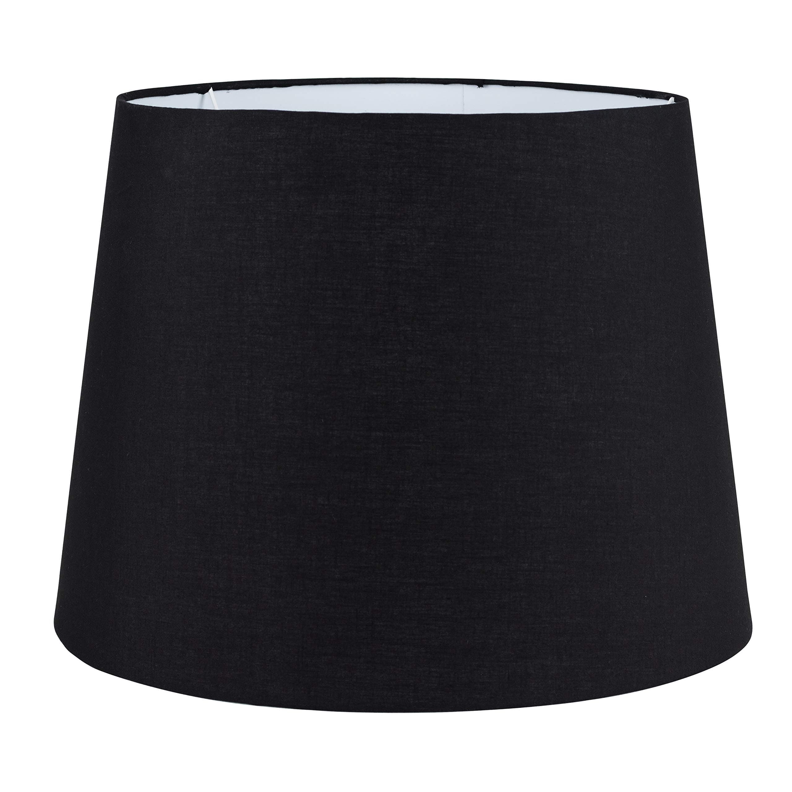MiniSun | Extra Large Modern Tapered Light Shade in a Black Fabric Finish | Floor Lamps & Torchieres, Home Décor & Improvement Essential | 45.5cm Shade Width