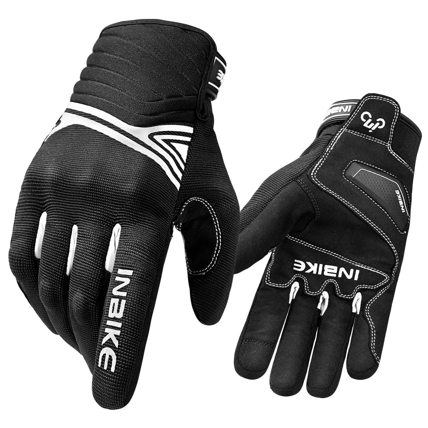 INBIKE Thermal Fleece Winter Motorcycle Gloves Water Resistant Touchscreen with TPR Palm Pad Cushioning Hard Knuckle
