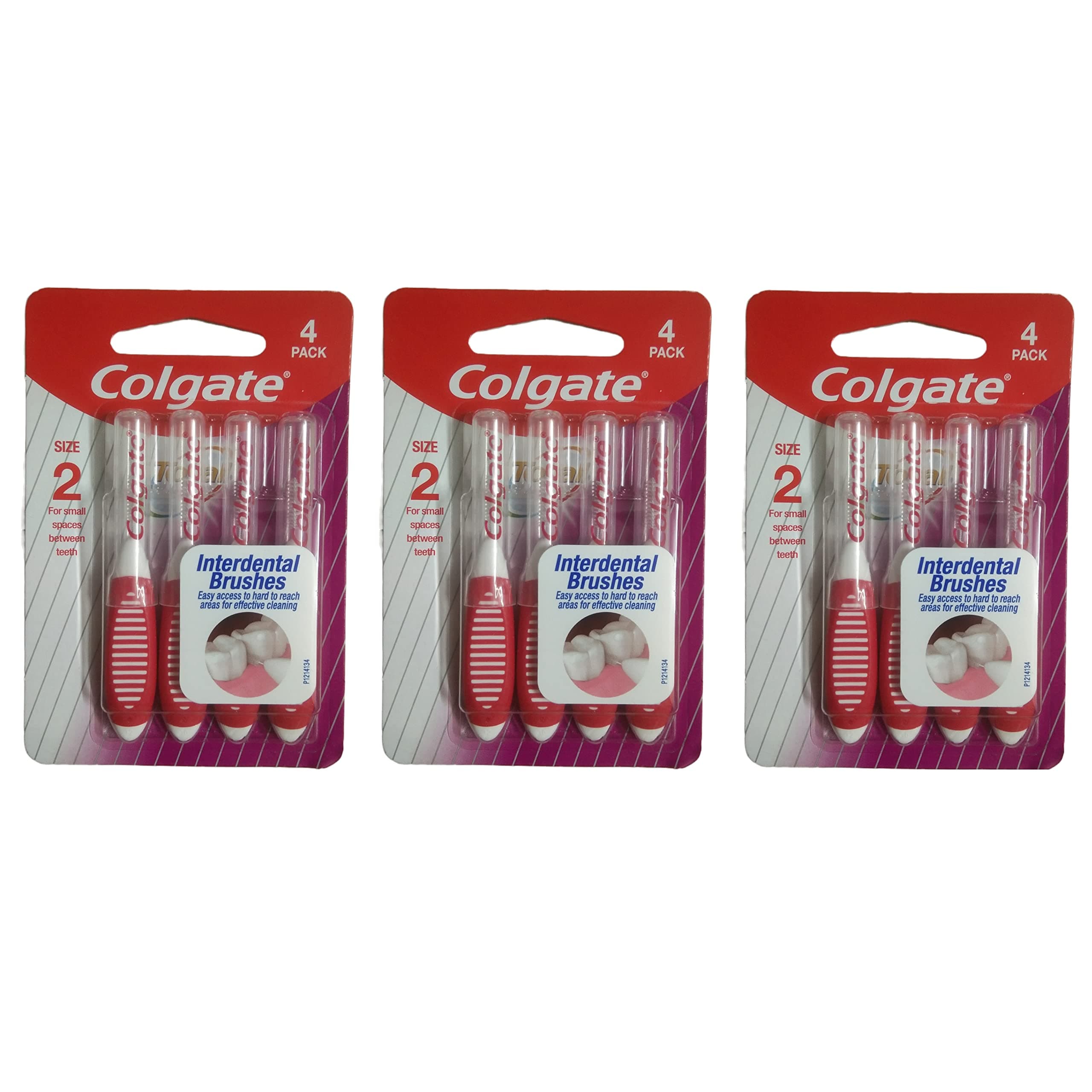 Colgate Total Interdental Brush For Improved Mouth Health (Size - 2mm For Small Spaces Between Teeth, Pack of 12)