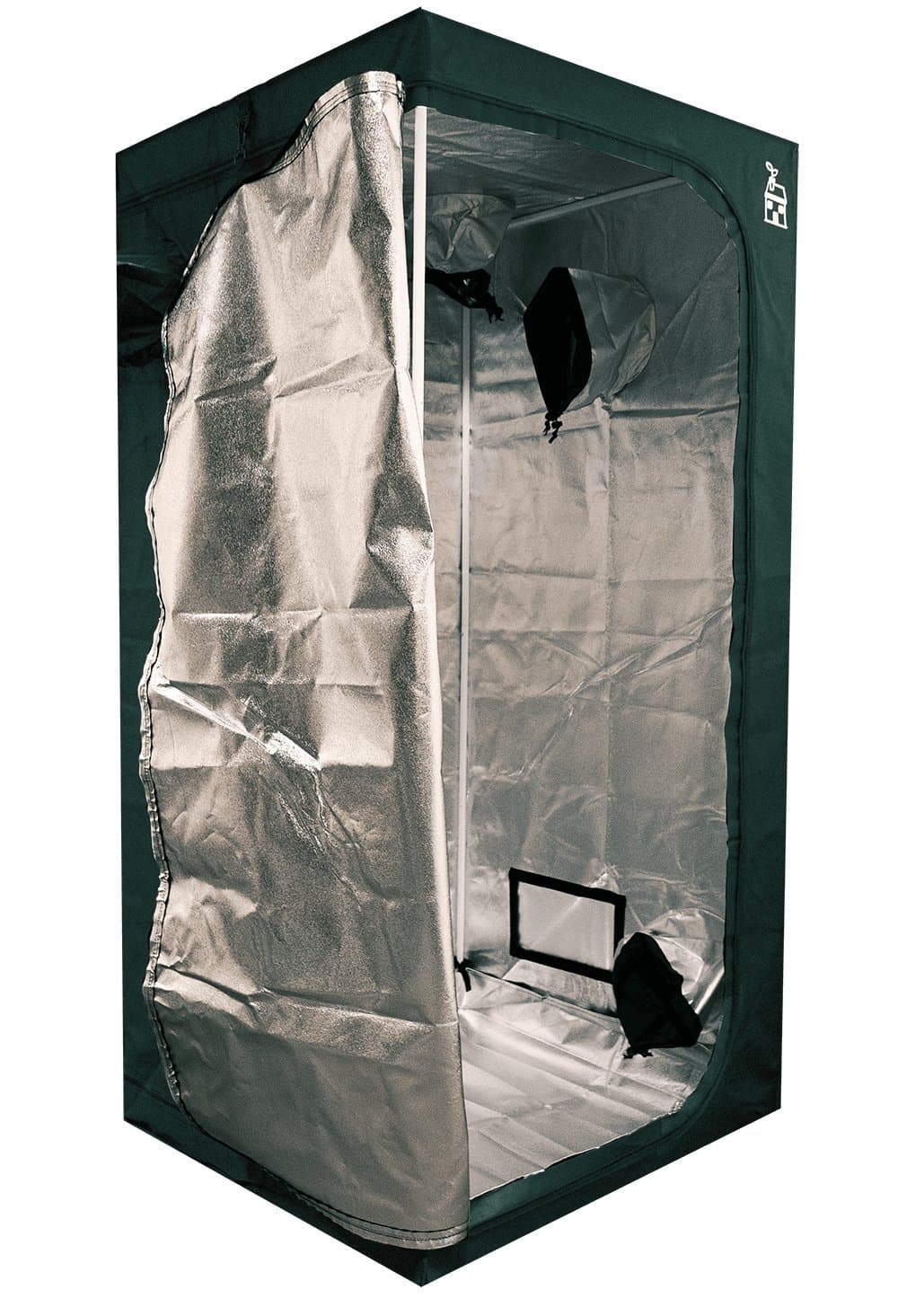 Plant House Compact Heavy Duty Hydroponic Indoor Plant Grow Tent | Anti-Burst Zipper Technology | Holds up to 110lbs from Ceiling | 100% Lightproof Design | Upgraded BoPET Film for 98% Reflectivity