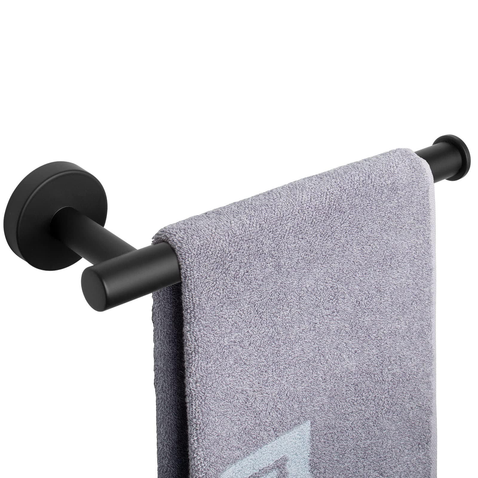 NearMoonHand Towel Holder/Towel Ring, Thicken SUS304 Stainless Steel Hand Towel Bar for Bathroom, Rustproof Wall Mounted Towel Rack, Contemporary Style Bath Accessories, 9 Inch (Matte Black)