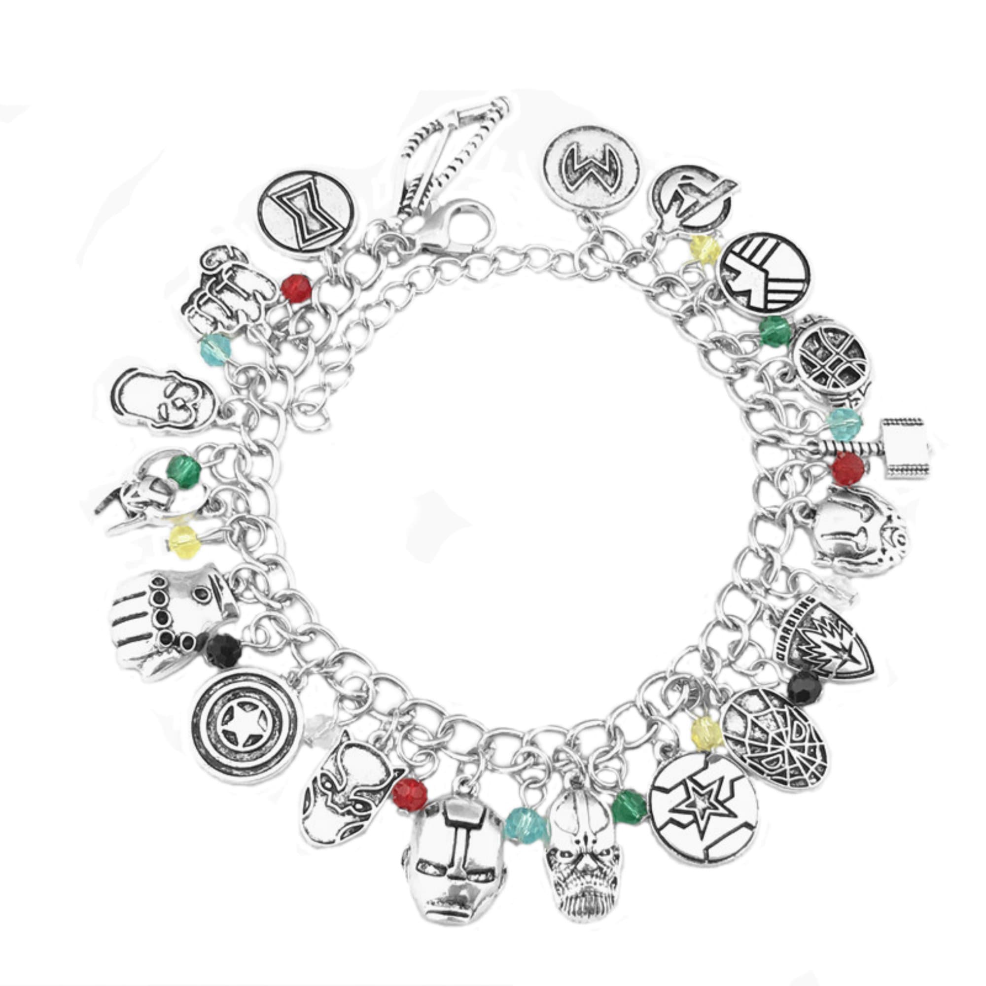 Infinity War Charm Bracelet Marvel Comics 2018 Movies Cartoons Superhero Logo Theme Premium Quality Detailed Cosplay Jewelry Gift Series