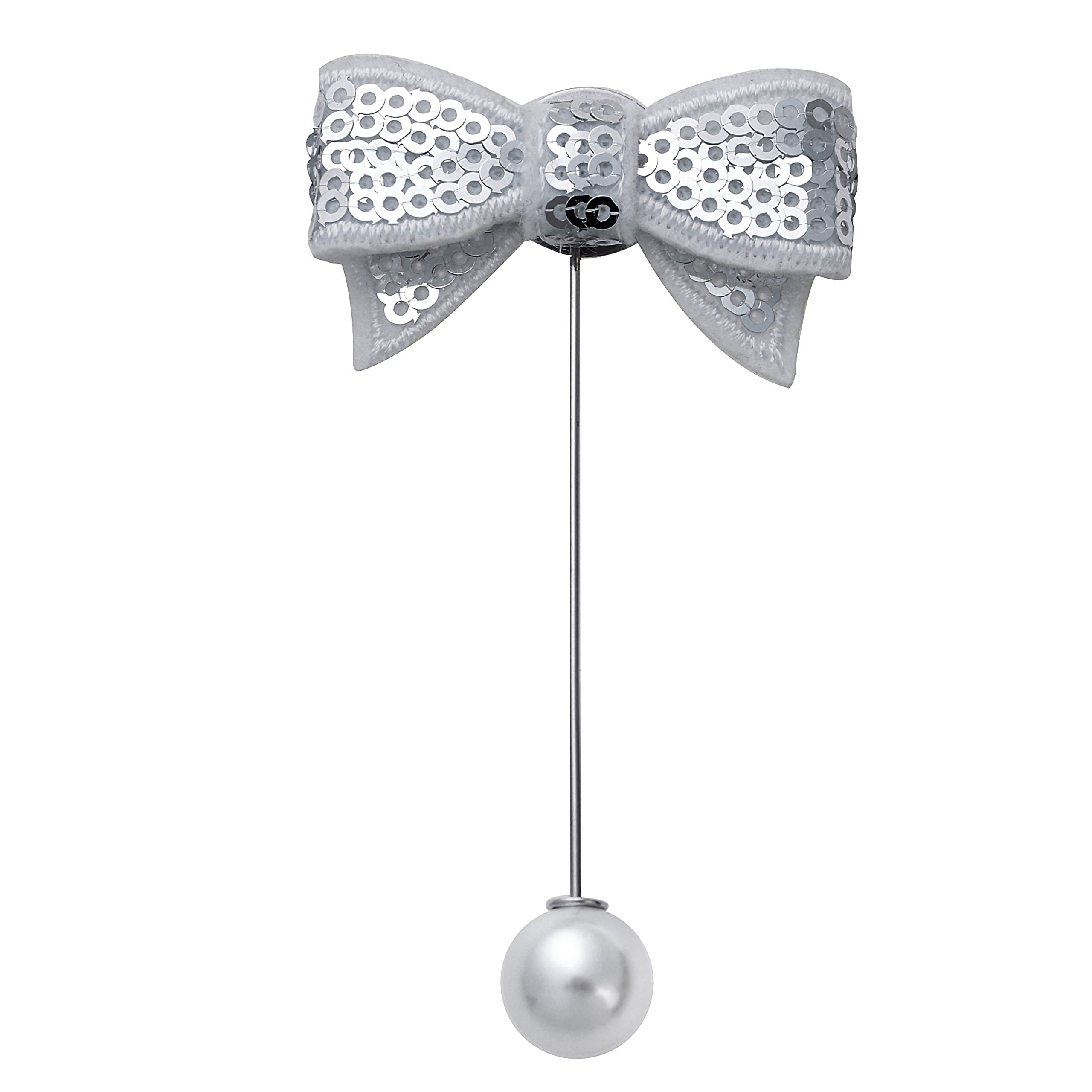 Sunvan Men's Handmade Bow Shape Anchor Design Lapel Pin Boutonniere Brooch Pin for Suit Coat Wedding Party