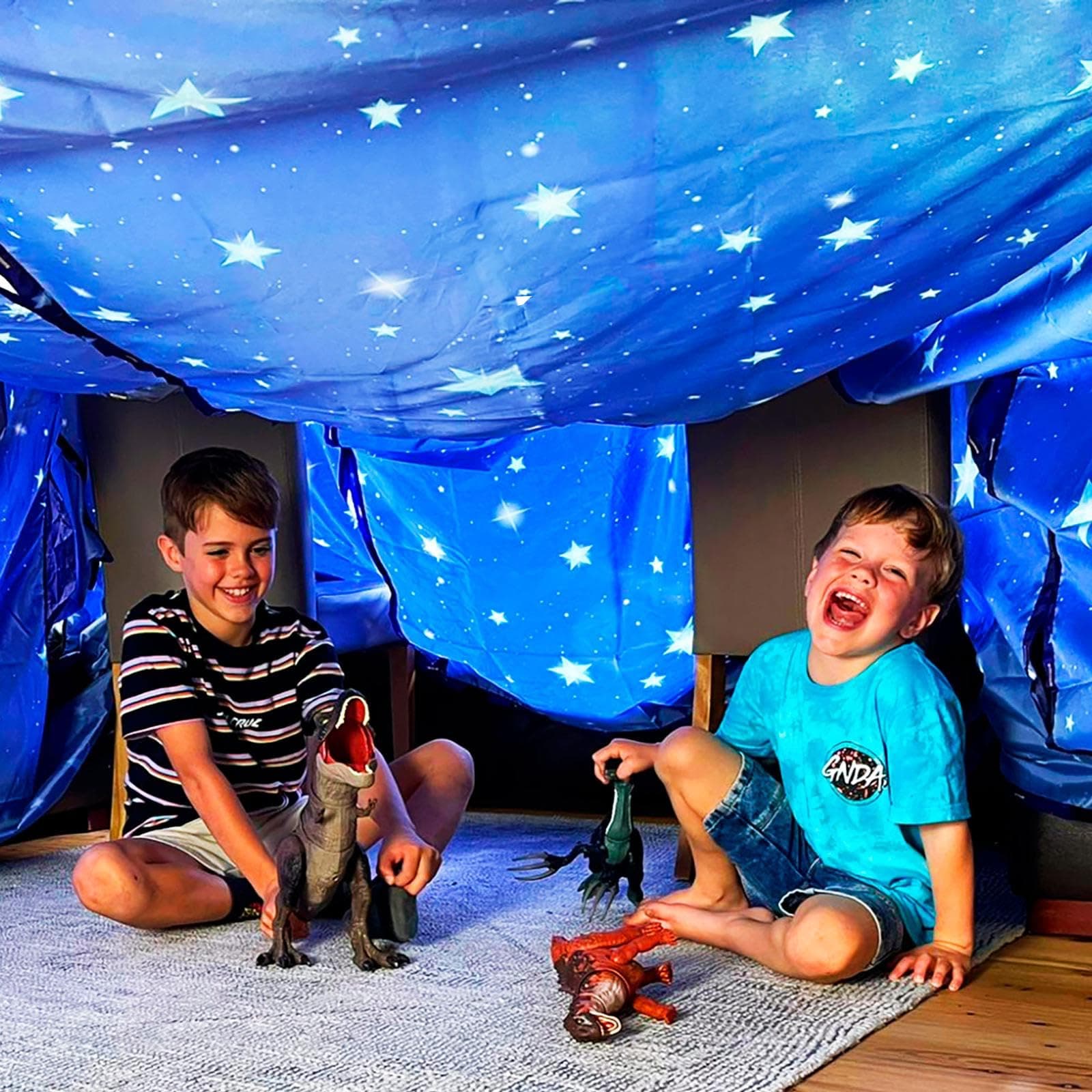 Fun+Safe Blanket Fort Building Kit for Kids 4-8 8-12+ - Build a Fort for Kids/Fort Builder - Kids Forts Indoor Fort - Make a Fort Kit - Girls/Boys Toys Age 6-8 / Gifts for 5 6 7 Year Old Boys