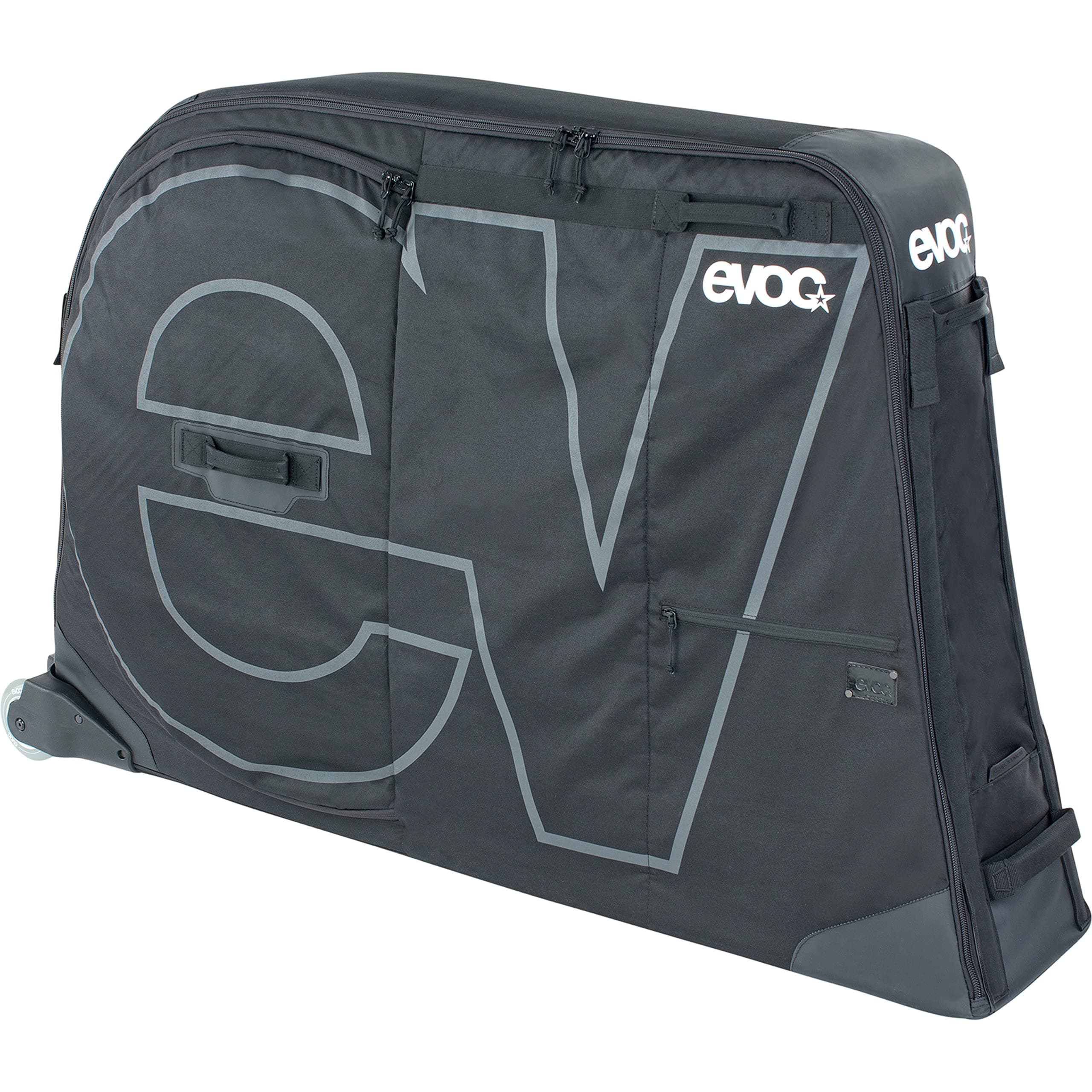 EVOC Road Bike Bag with Molded Polycarbonate Bike Block and Skate Wheels (285L, Black)
