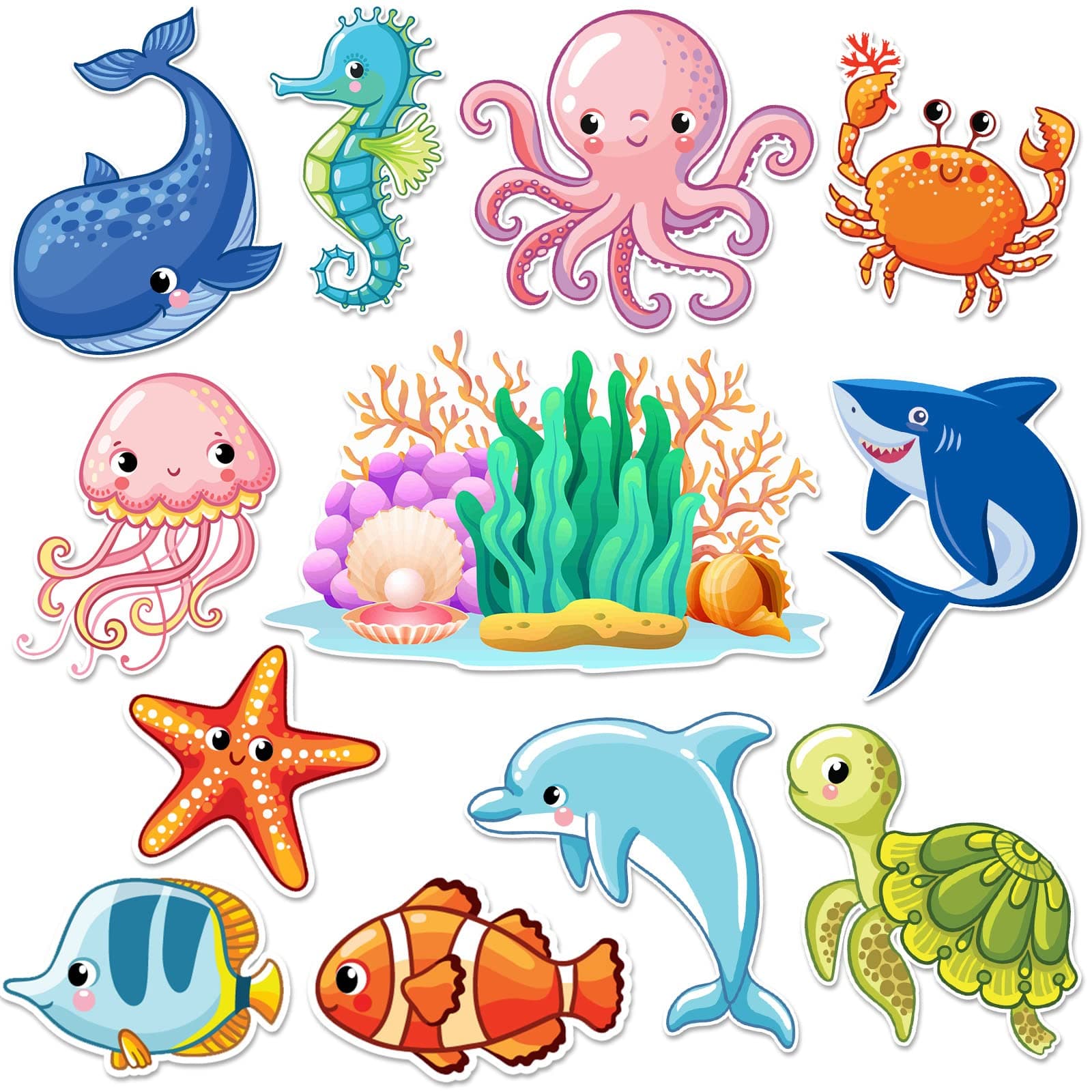 LEIFIDE Cruise Door Decoration Magnetic Ocean Car Magnet Cruise Door Magnet Sticker Decoration Ocean Refrigerator Decoration Carnival Refrigerator (Sea Animals)