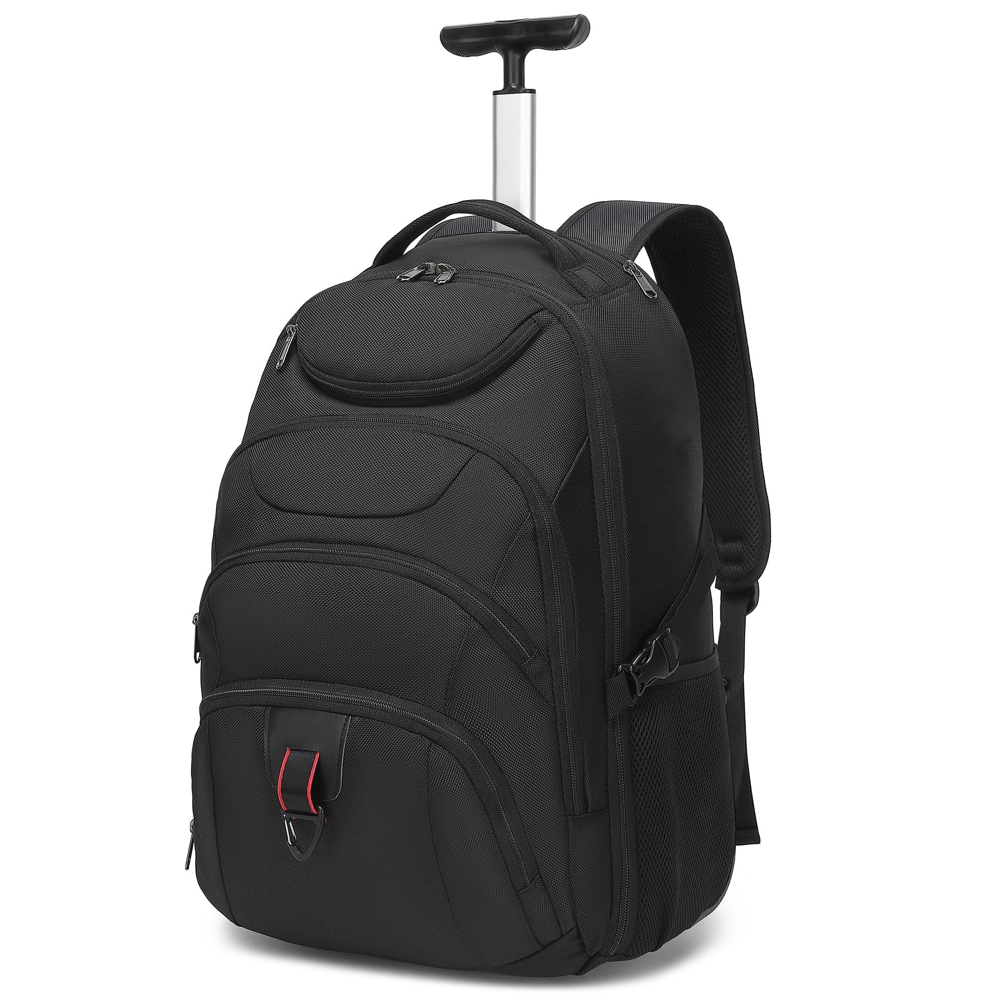 - Rolling Backpack,17 inch Water Resistant Wheeled Backpack,Carry on Luggage Business Bag, Overnight College Computer Trolley Suitcase for Men Women Adults to Travel，Black