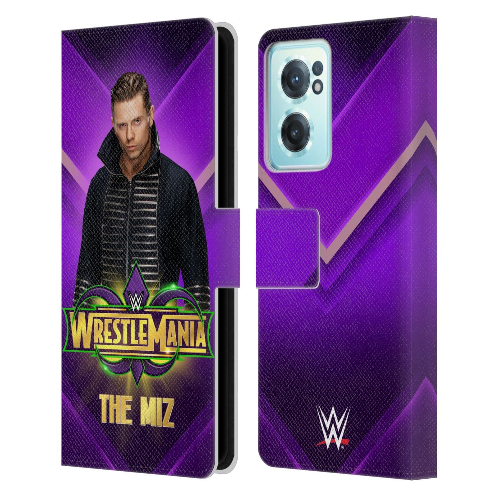 Head Case Designs Officially Licensed WWE The Miz Wrestlemania 34 Superstars Leather Book Wallet Case Cover Compatible With OnePlus Nord CE 2 5G