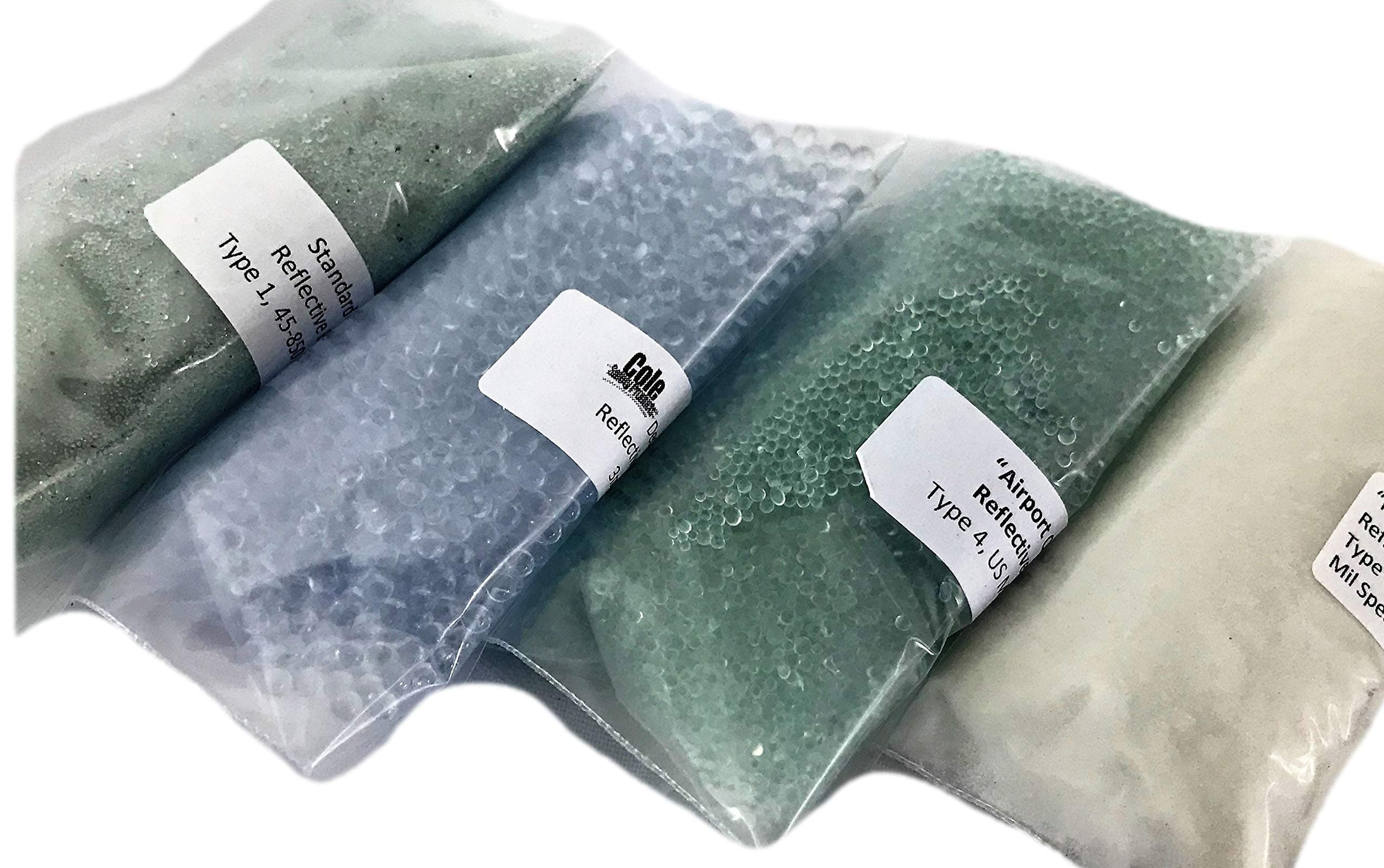 Reflective Glass Beads - Variety Sample Pack - 4-4 Ounce Bags
