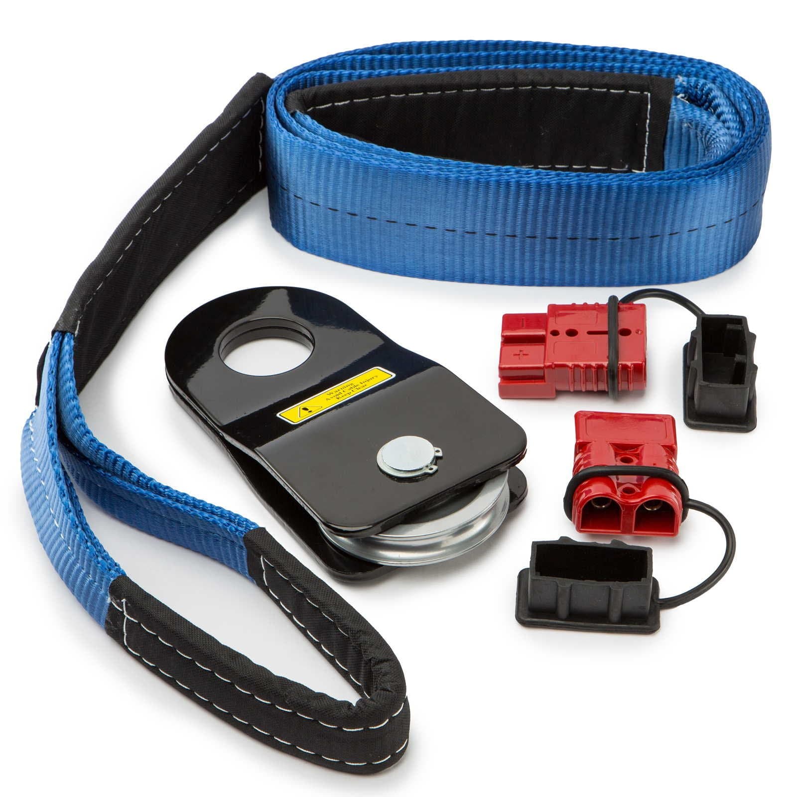 Driver Recovery Products Winch Accessory Set with 10-Ton Snatch Block, 10 Foot Tree Strap and Quick Connector Kit