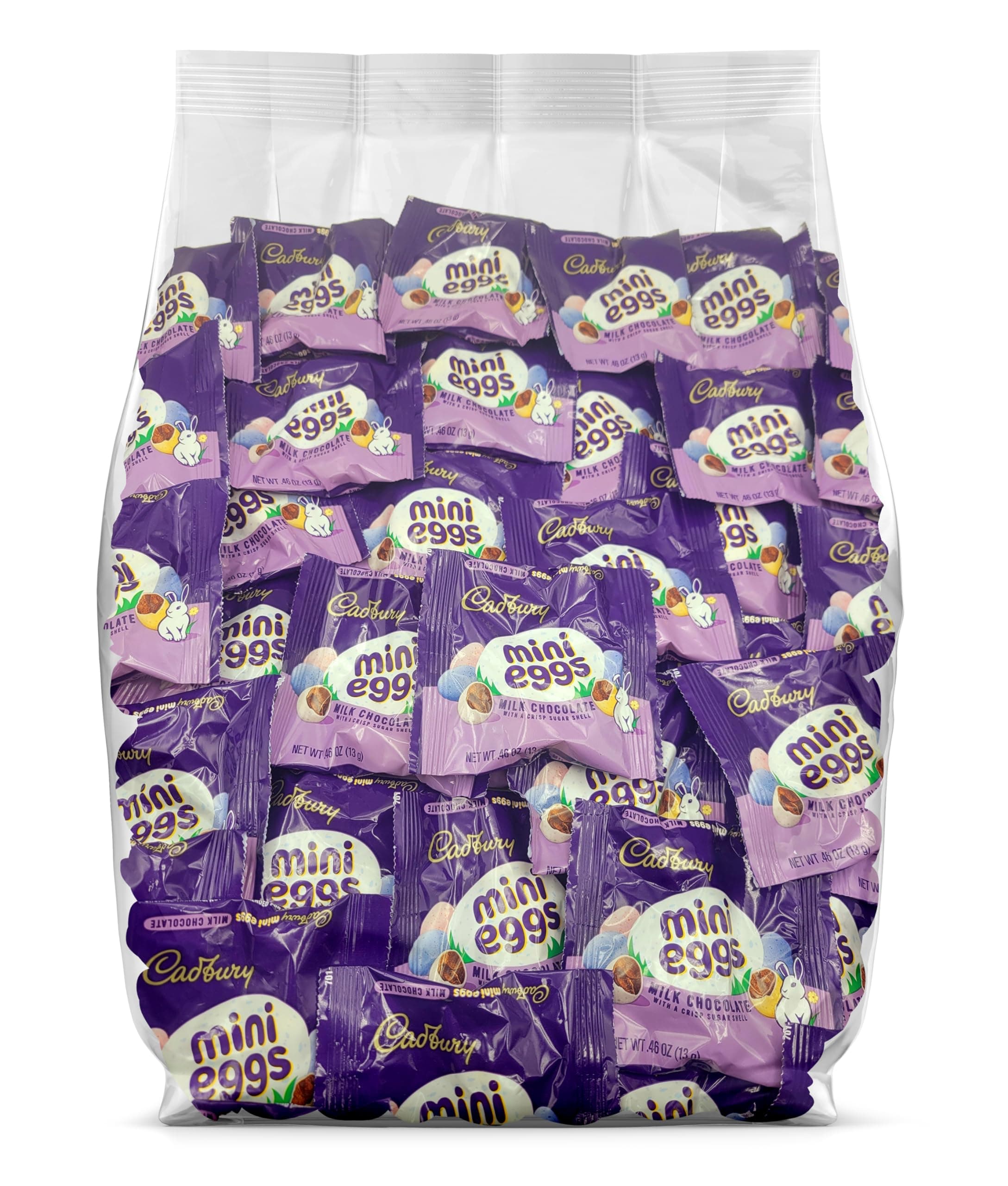 Mini Eggs Milk Chocolate Candy - 30 Individually Wrapped Mini Pouches - Easter Eggs Bulk Pack - 30 Pack