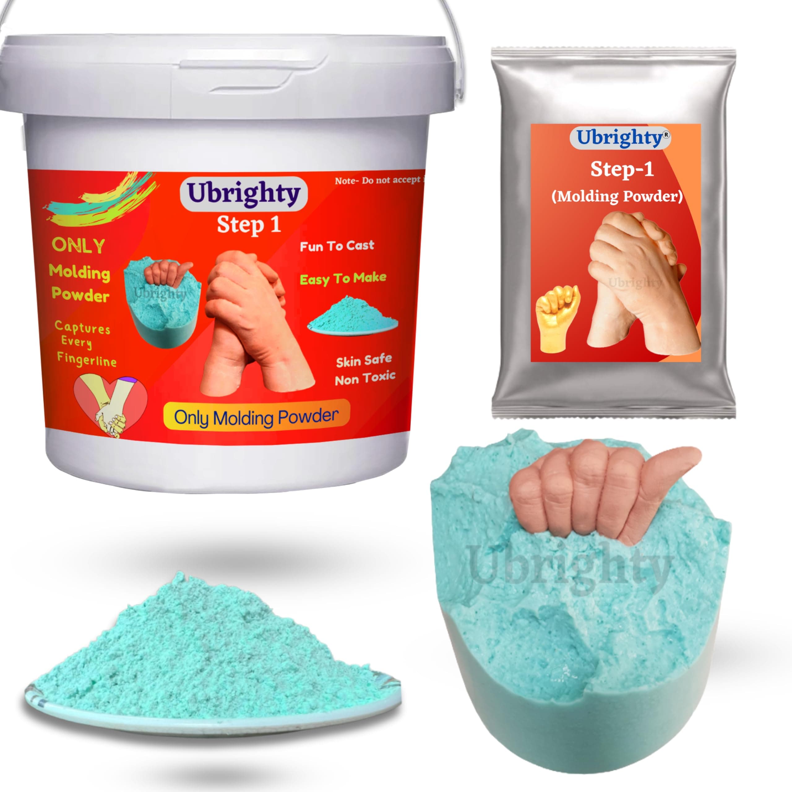 Ubrighty (only molding Powder 480 gm) for Hand and Foot molding Casting, mold...