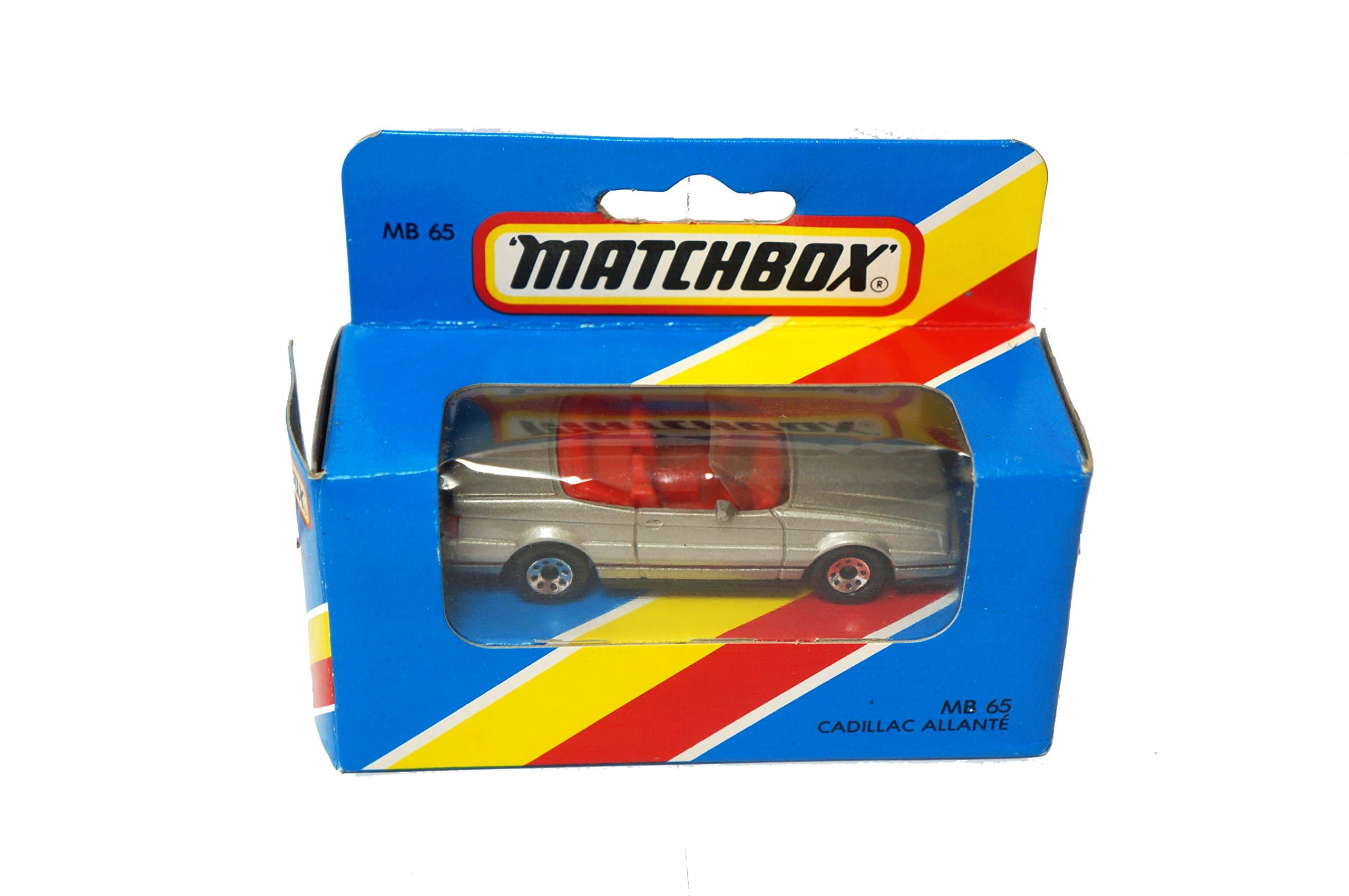 Superkings Vintage 1987 Matchbox 1:60 Scale Die-Cast MB-65 Grey Cadi Allante Car Replica Vehicle Mint Condition In The Original Box Shop Stock Room Find