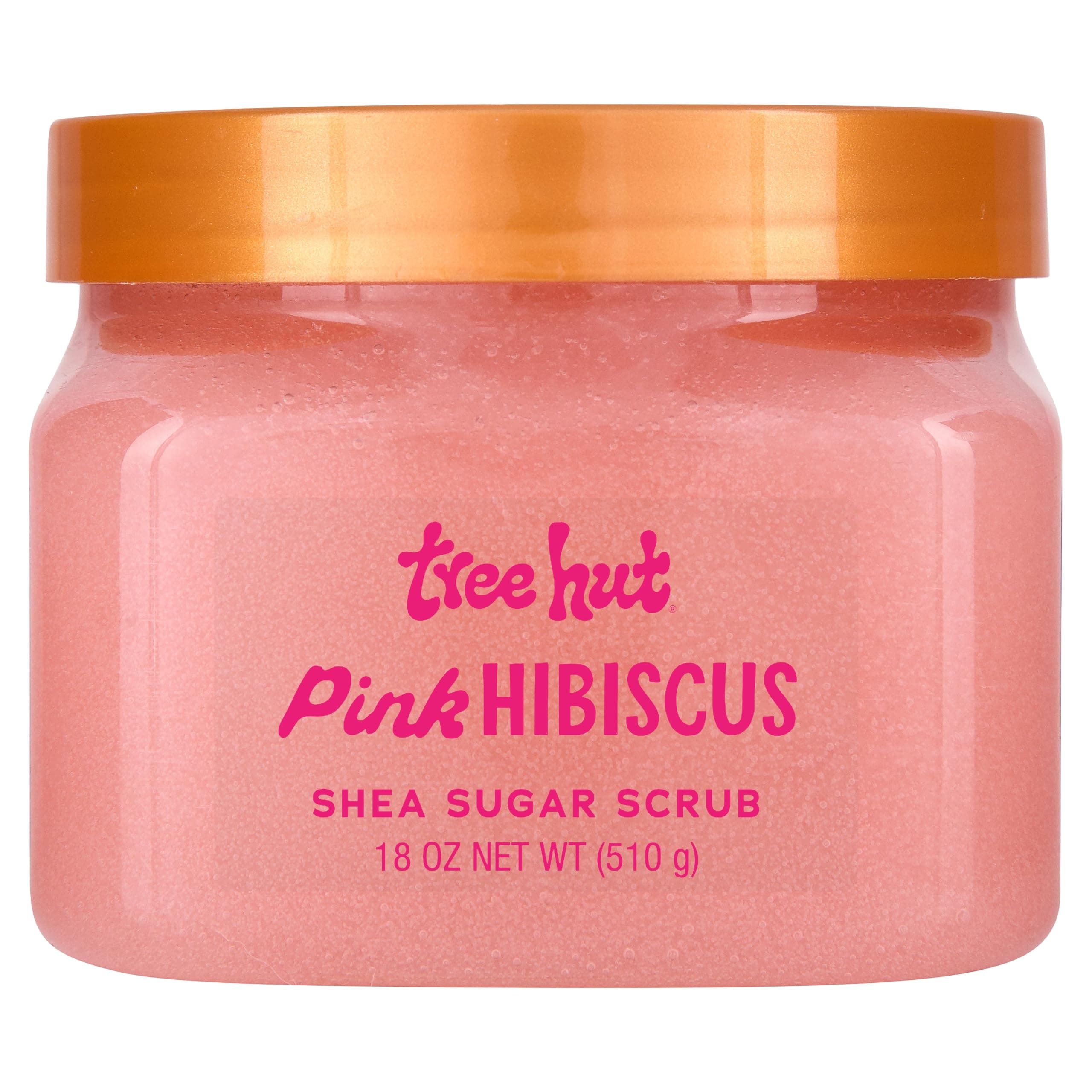 Pink Hibiscus Shea Sugar Scrub | Exfoliating Body Scrub Removes Dead, Dry Skin for a Soft & Hydrated Feel | Nourishing Essential Body Care | 510 Gms