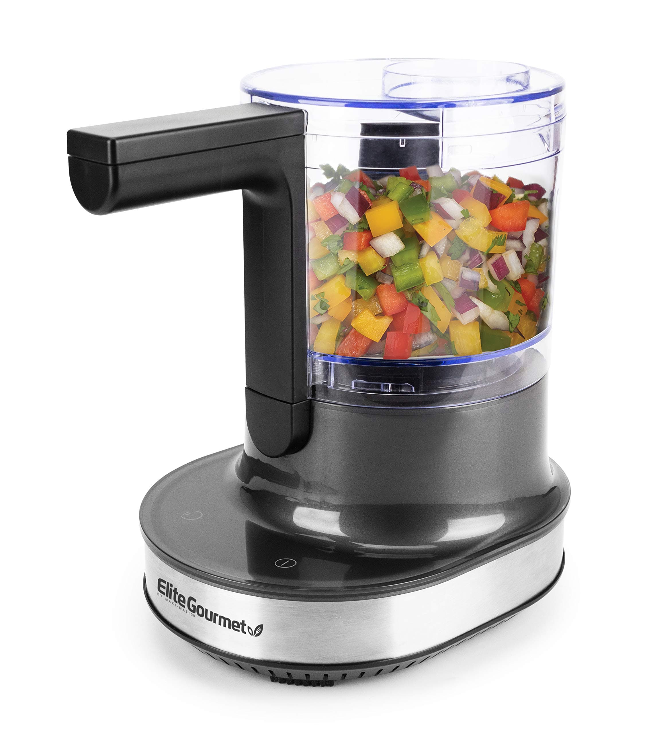 Elite Gourmet EMC4423 Maxi-Matic Patented Electric HoverChop Vegetable Food Prep Processor Chopper, Up/Down Chopping Motion, Chop, Grind, Emulsify, Puree, Mince, Touch Screen Keypad