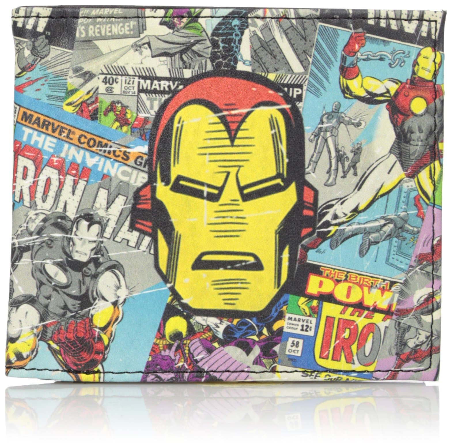 Marvel Men's Slimfold Wallet in Collectible Tin Box, New Iron Man, One Size