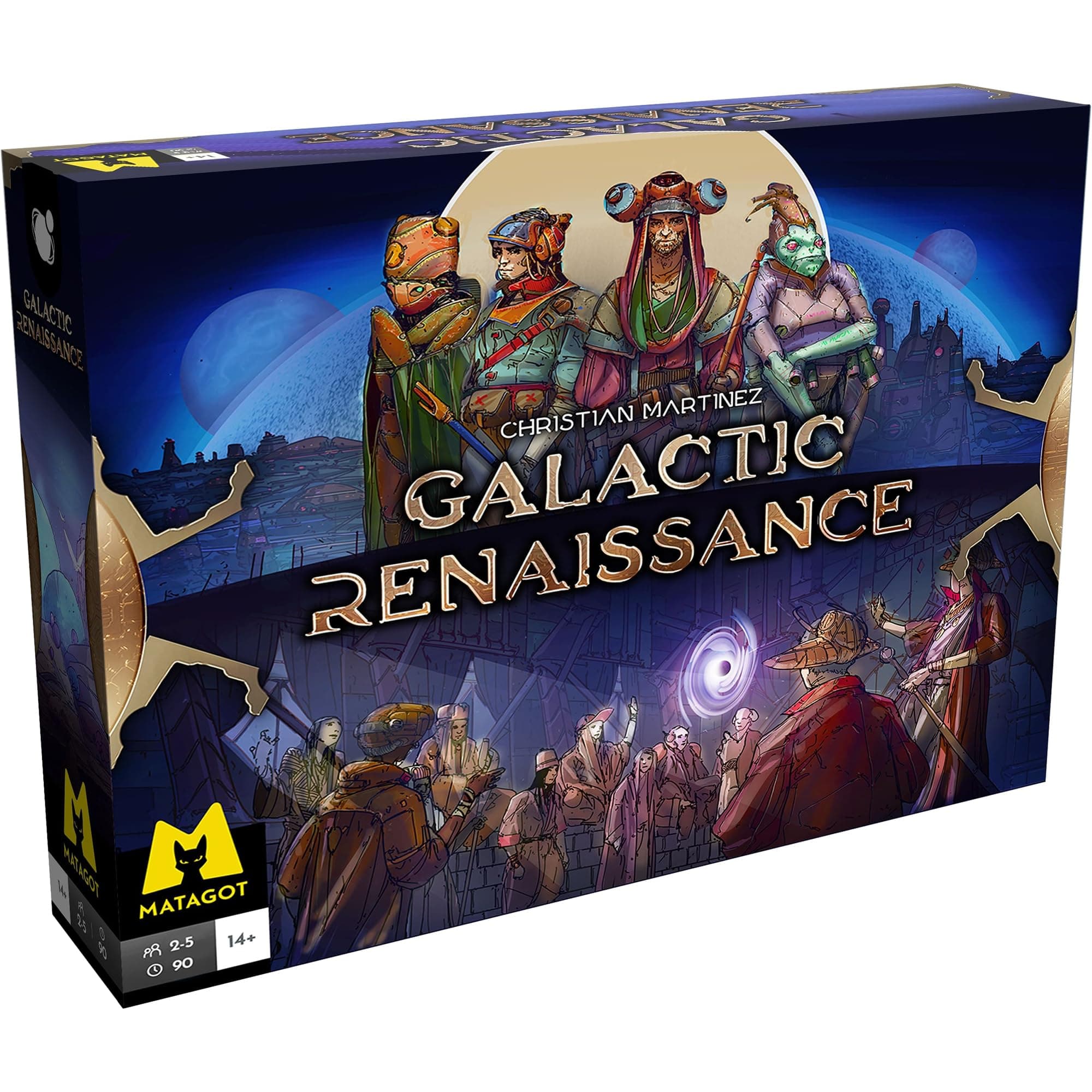 Galactic Renaissance Board Game - Immersive Sci-Fi Strategy, Explore and Conquer Planets, Ages 14+, 2-4 Players, 90 Min, Political Intrigue, Space Adventure