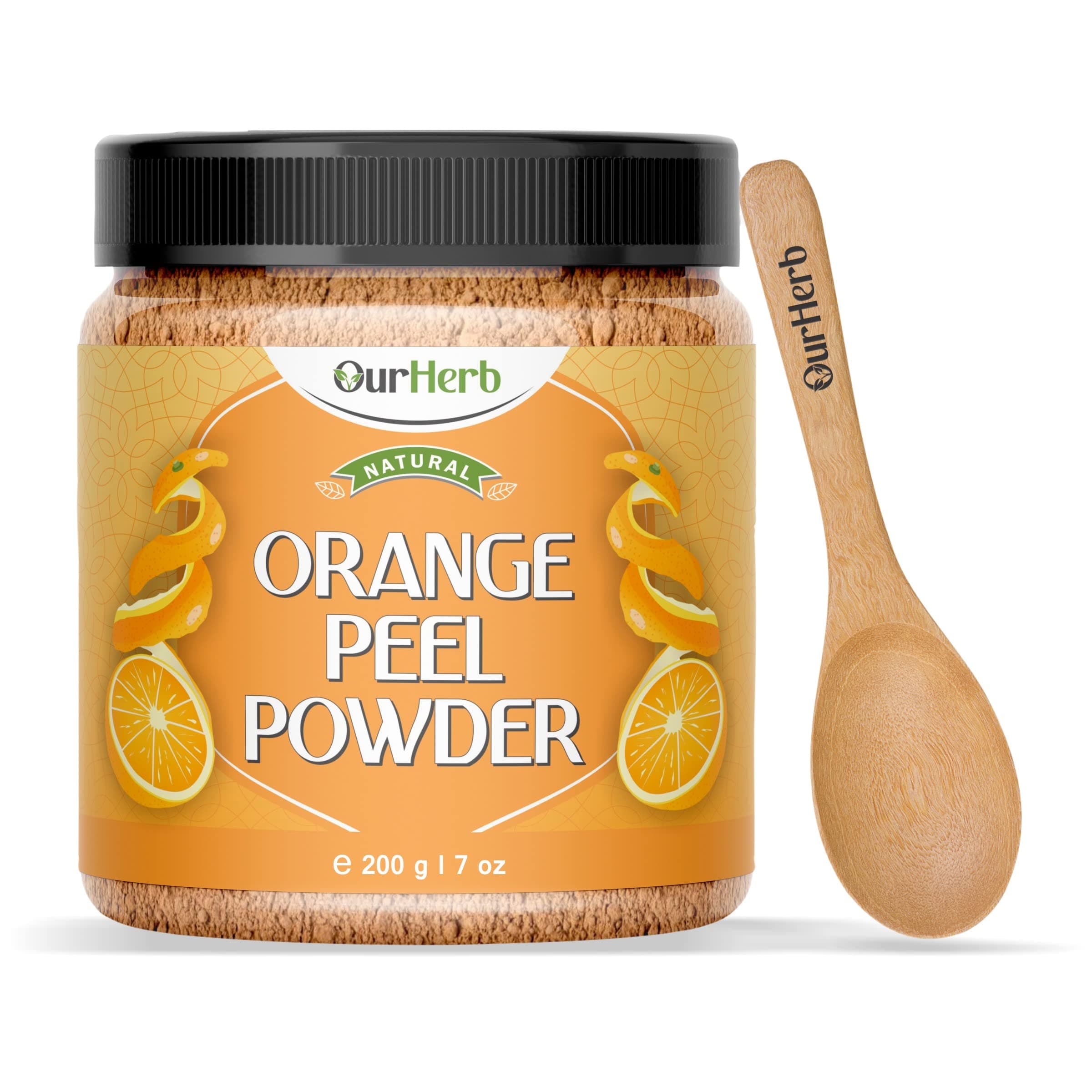 OurHerb Pure & Natural Orange Peel Powder for Face Pack with Vitamin C & Ant...