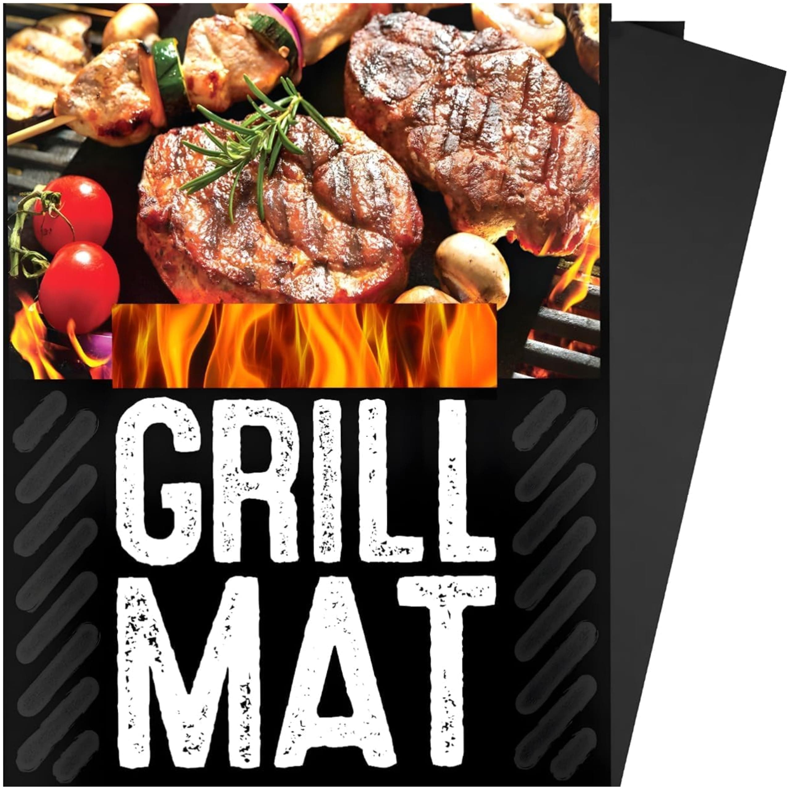BBQ Grill Sheets Mat ,100% Non Stick Safe ,Extra Thick,Reusable and Dishwasher safe, 3 piece of (13"x15.75")