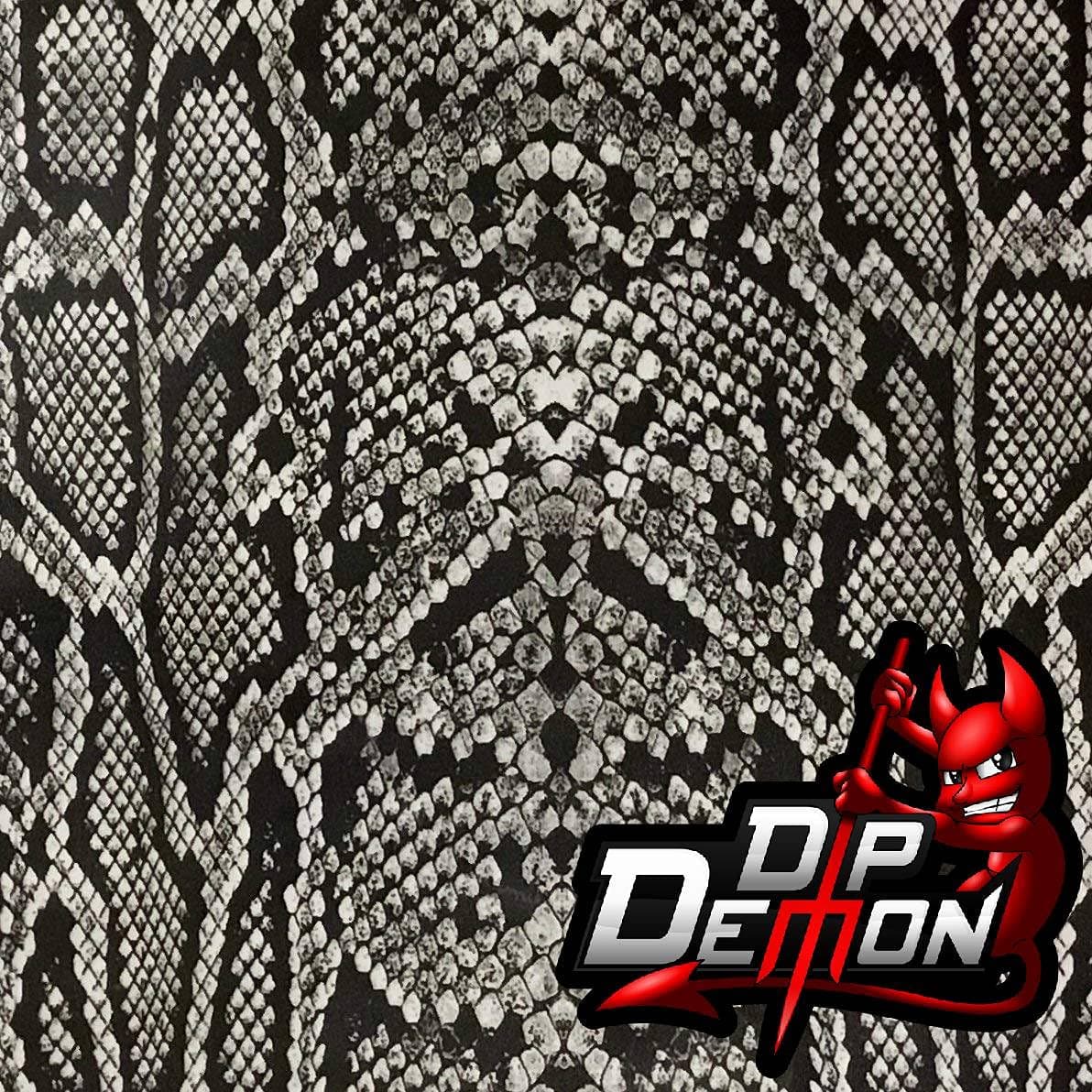 Black & Transparent Rattle Snake Skin Hyydrographic Water Transfer Film Hydro Dipping Dip Demon Wizard Ape