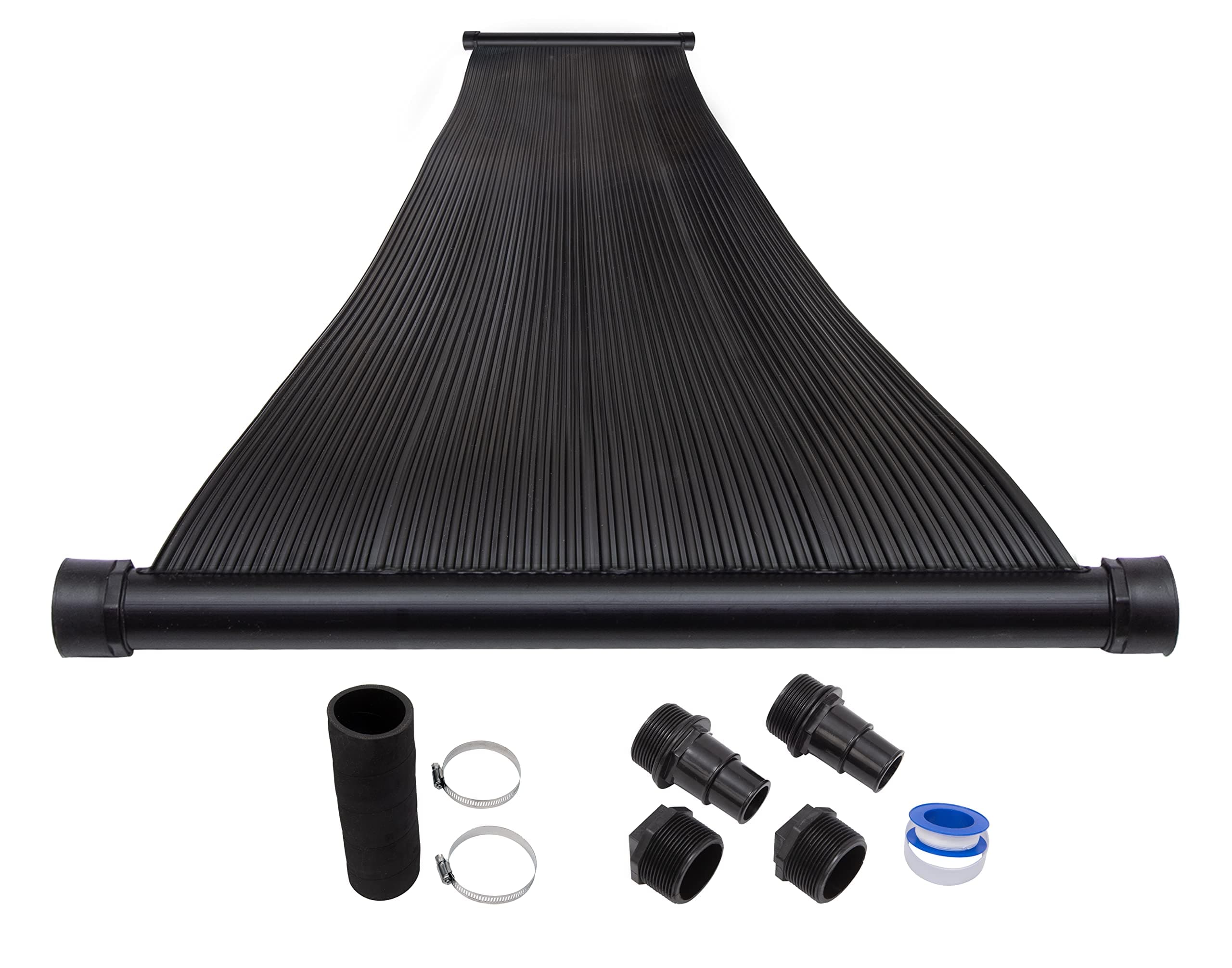 SunQuest Economy Pool Heater Panel - 1 (2ft x 10ft) collector w/Add on Kit - Solar Water Heater for above Ground & Seasonal Pools - DIY-Tube on Web Design-UV Resistant