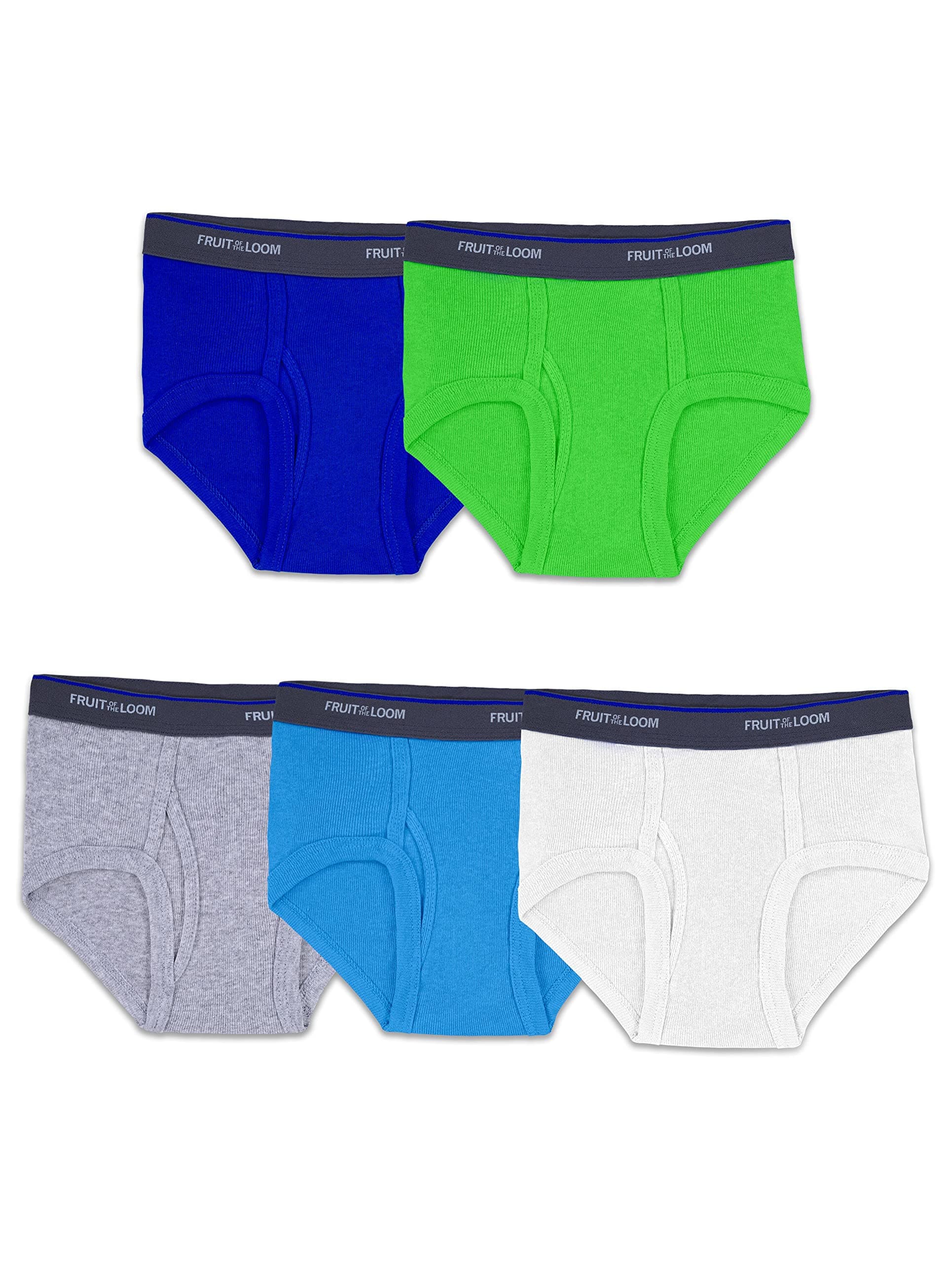 Baby Boys Boys' Tag Free Cotton Briefs (Assorted Colors) Brief (Pack of 5) (Pack of 5)