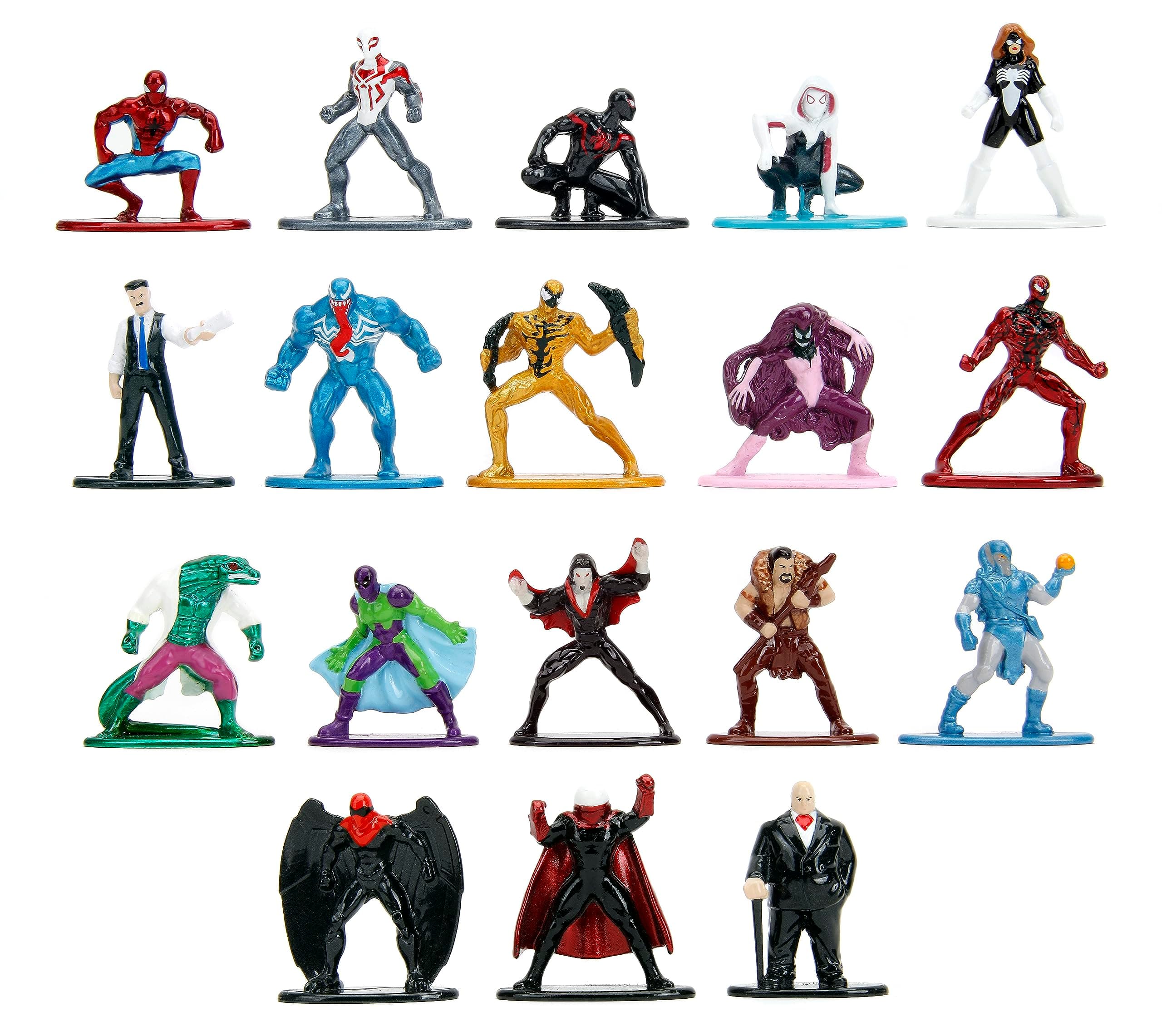 Toys Marvel Spider-Man 18-Pack Series 9 Die-cast Figures, Toys for Kids and Adults