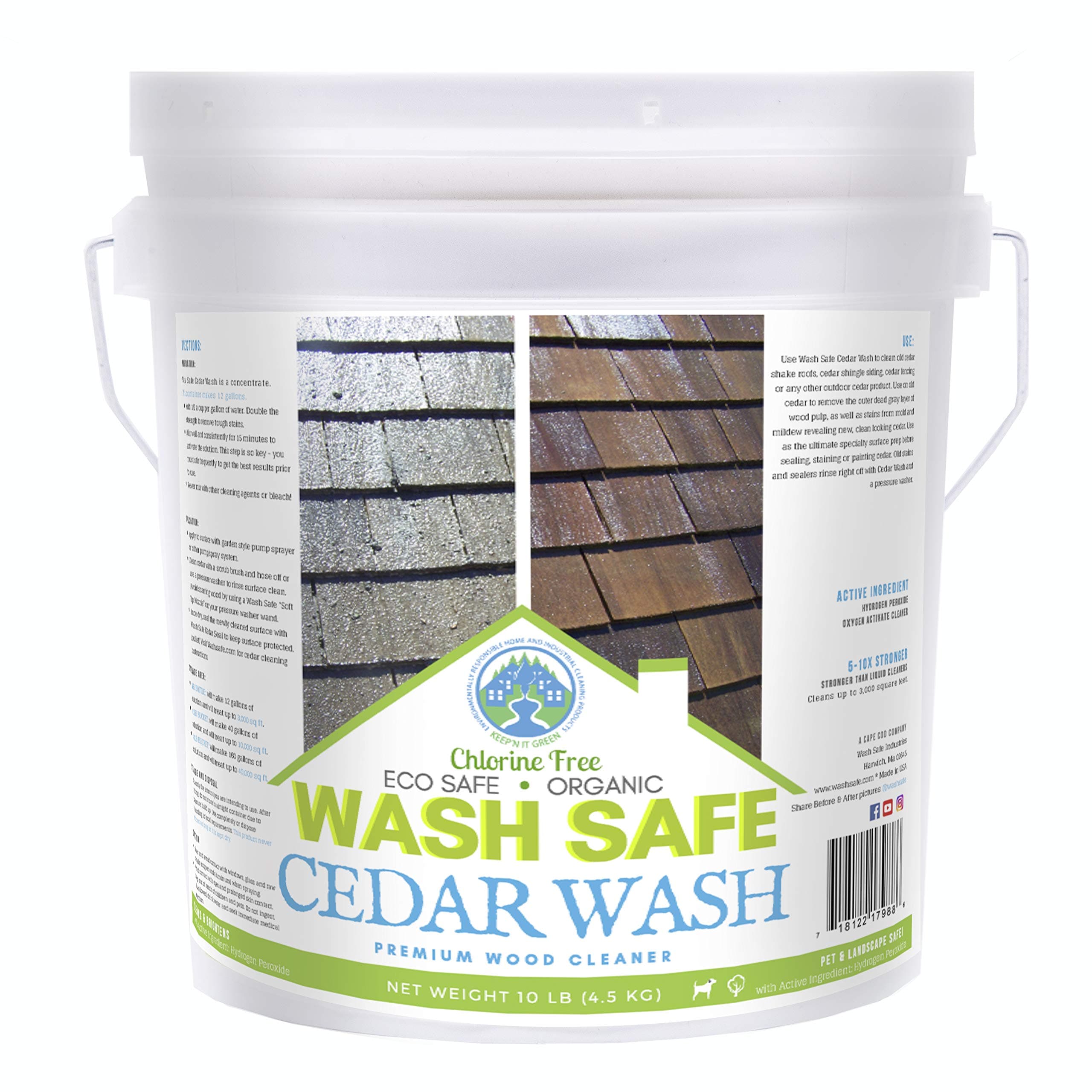 Wash Safe CEDAR WASH Eco-Safe and Organic Wood Cleaner, 10 lb.