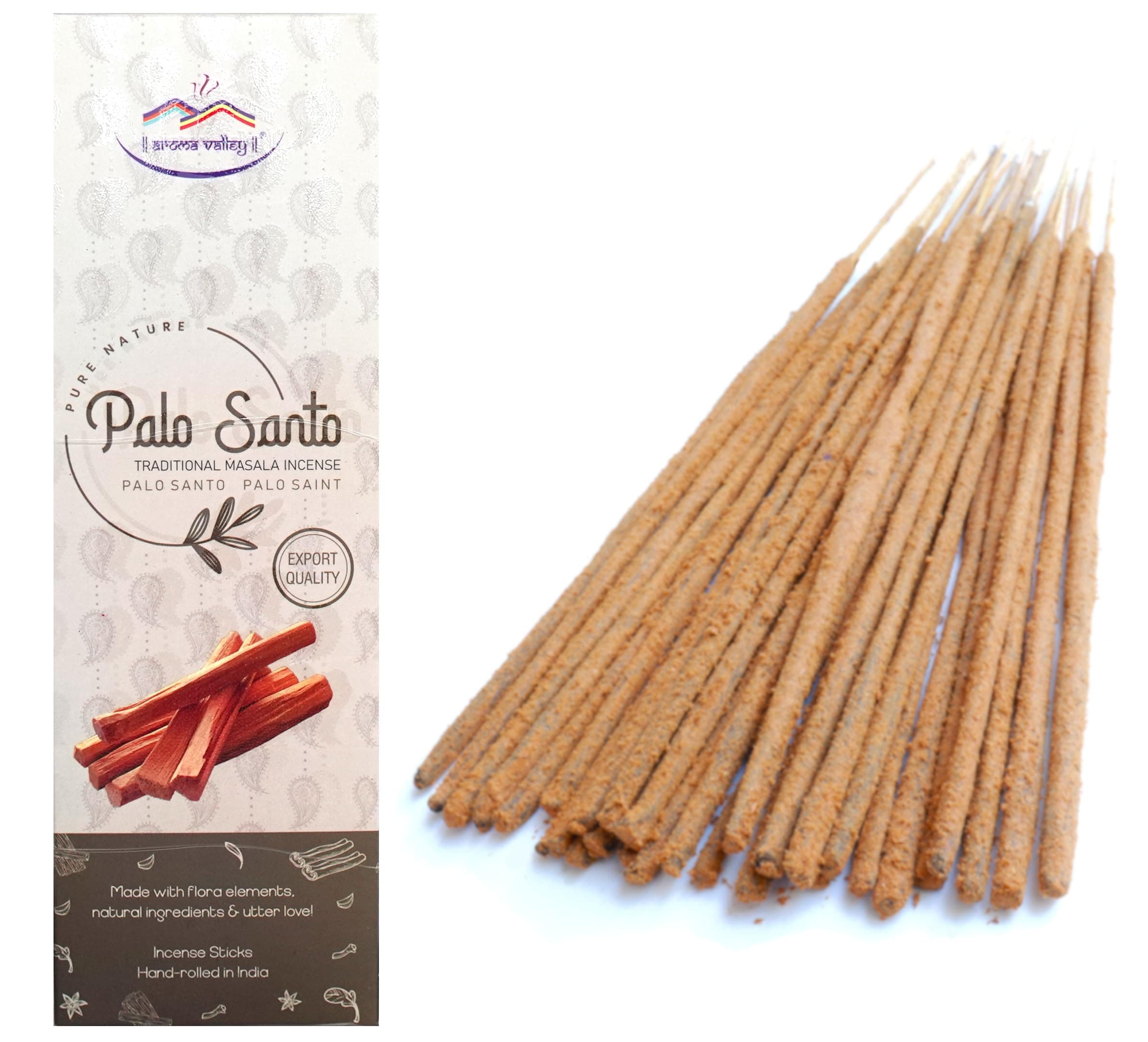Palo Santo Incense Sticks - Traditional Handcrafted Masala Incense - 40 to 50 Sticks Approx.