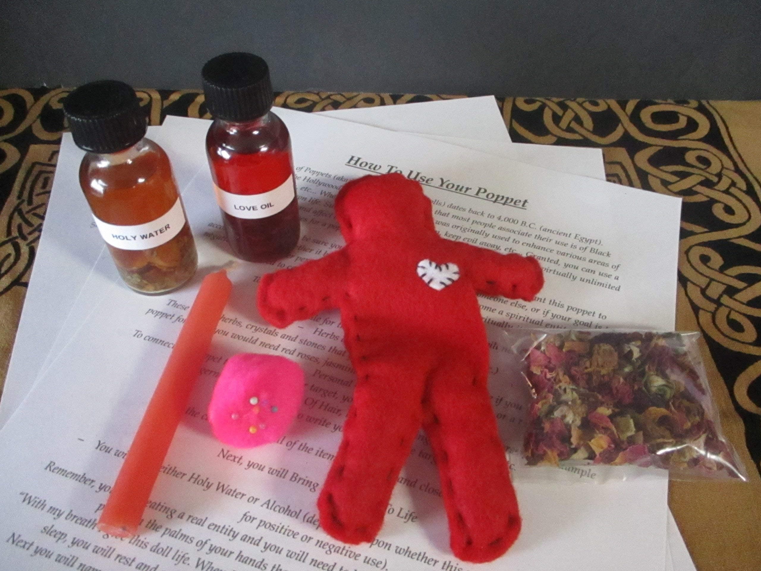 Voodoo Doll Spell Kit ~ Love Voodoo Doll ~ Witchcraft Poppet ~ Hoodoo, Wicca, Love Ritual