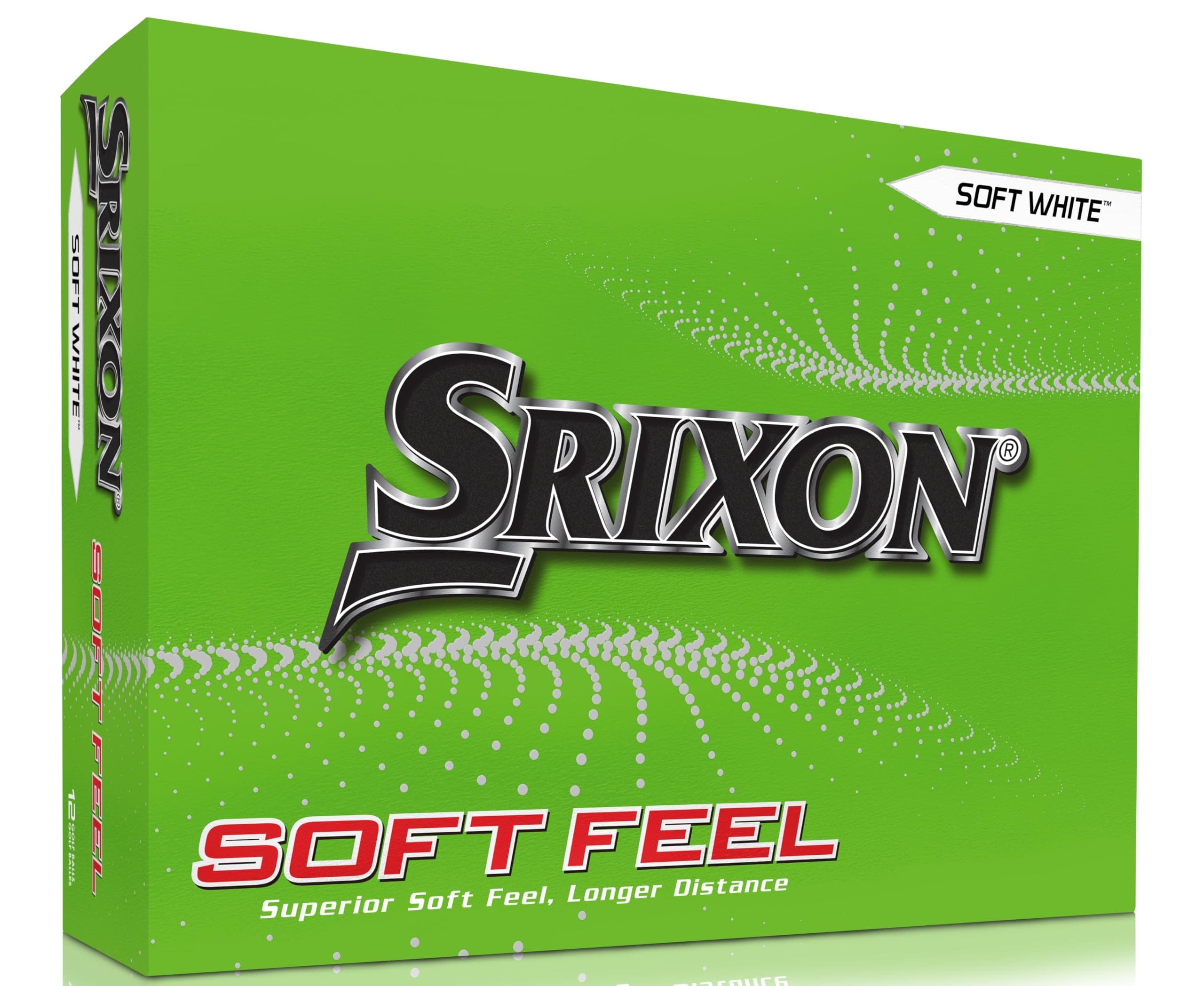 Srixon SOFT FEEL_13 & 14 Ultra-soft and long distance golf balls| Stable trajectory and controlled spin| Premium feel and control around the green| Yellow/White