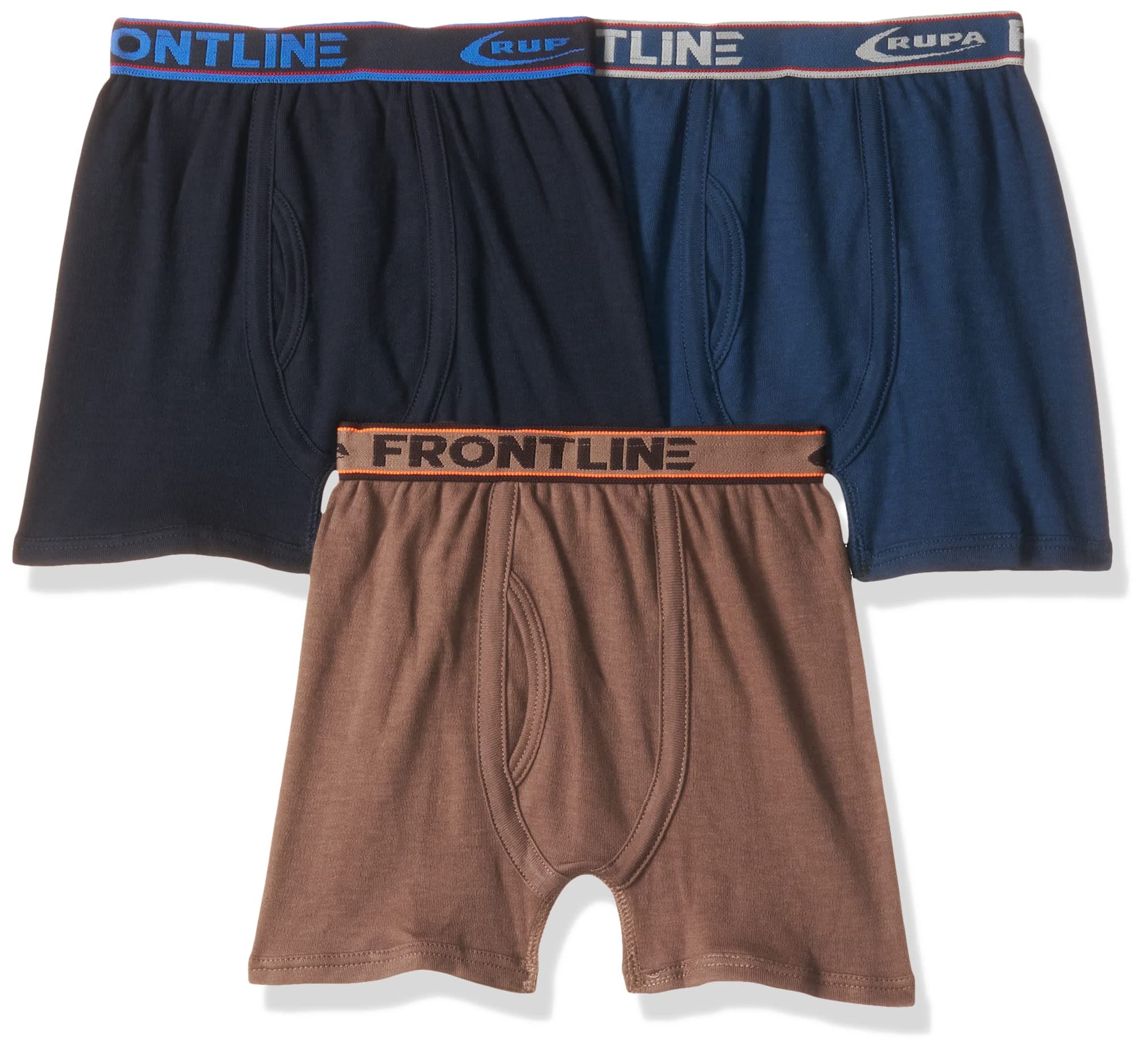RUPA FRONTLINETrunk for Boys, 100% Cotton Material, Regular Fit, Pack of 3