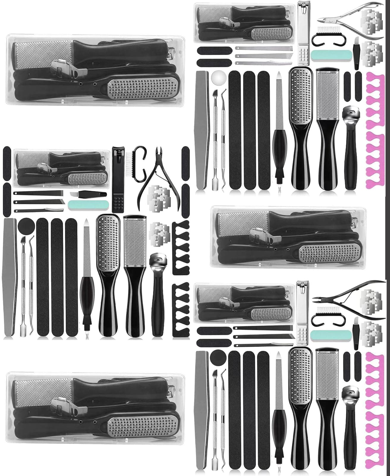 36 in 1 Pedicure Tools for Feet, (3 Pack) Foot Callus Remover Set for Foot Care