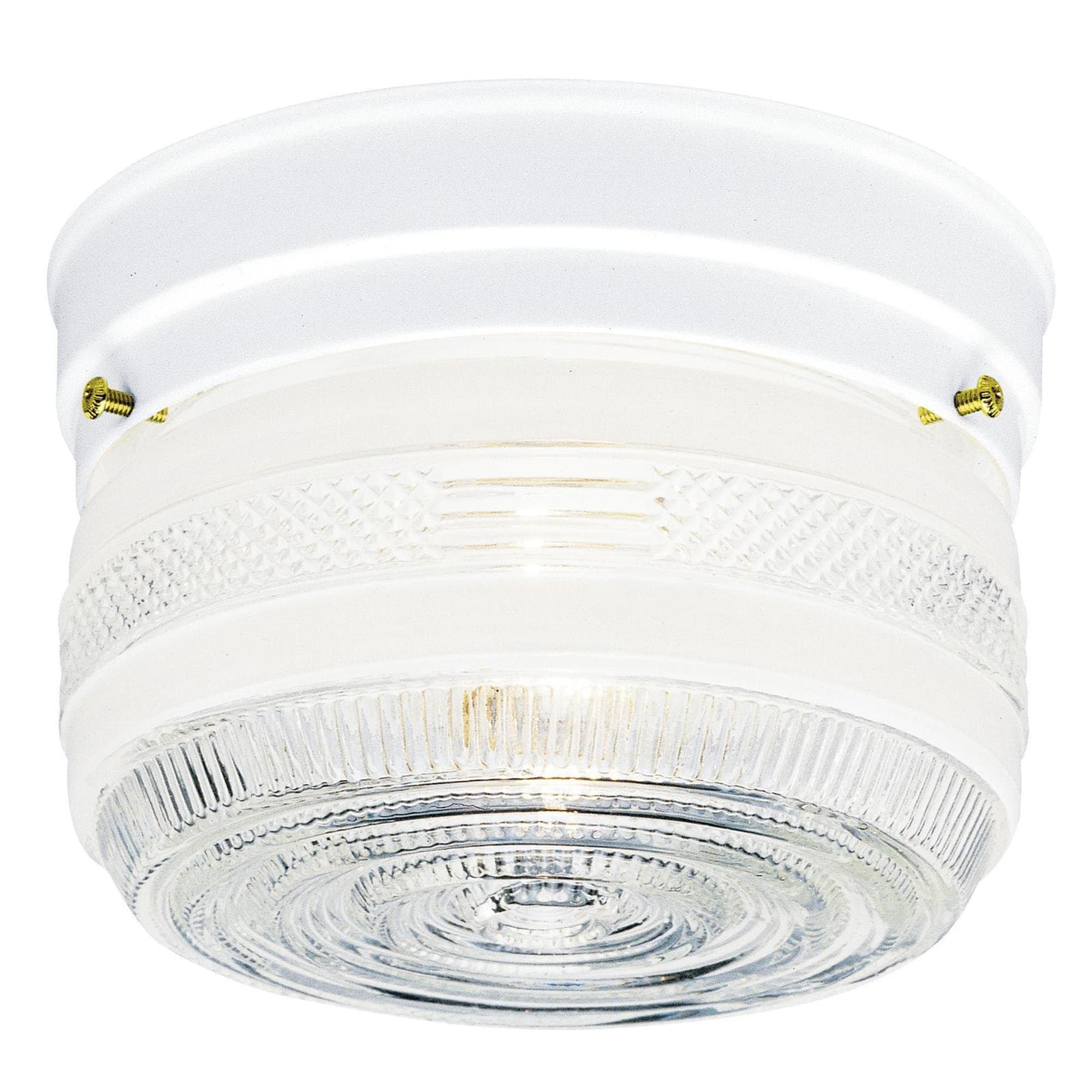 6620300 Two-Light Ceiling Fixture, Clear,White