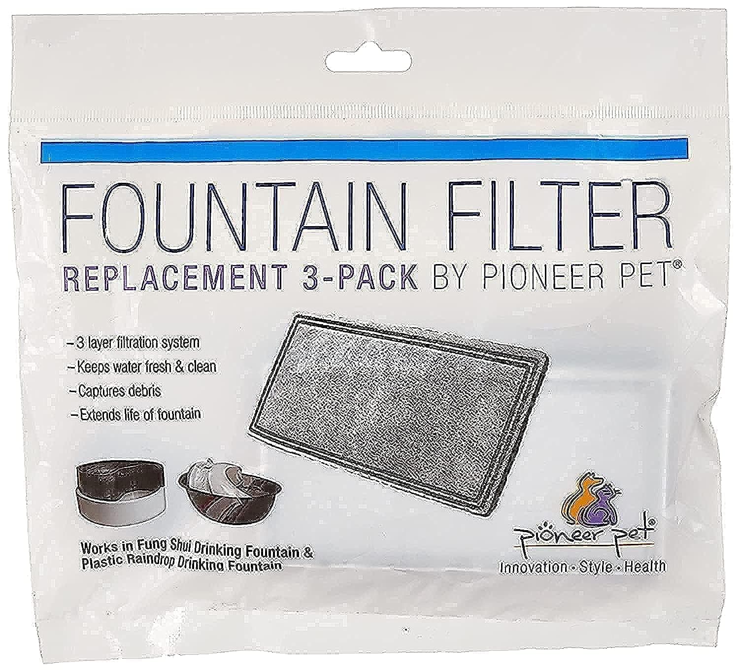 Pioneer Pet Replacement Filters for Plastic Fountains