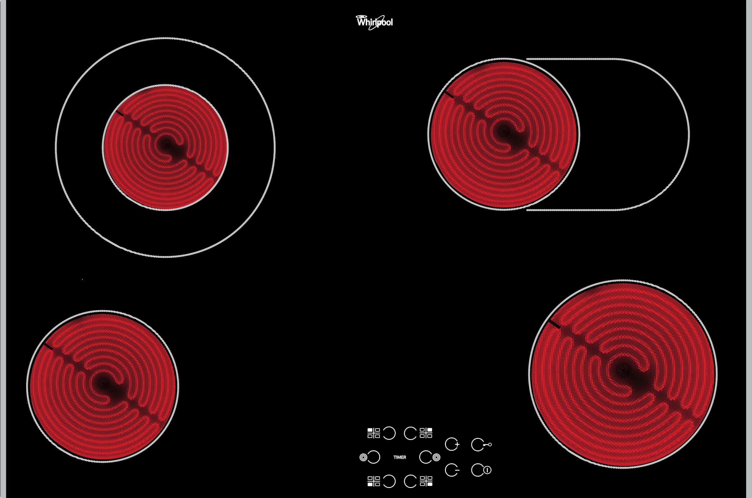 Whirlpool AKT8360LX 77cm Ceramic Hob - Black