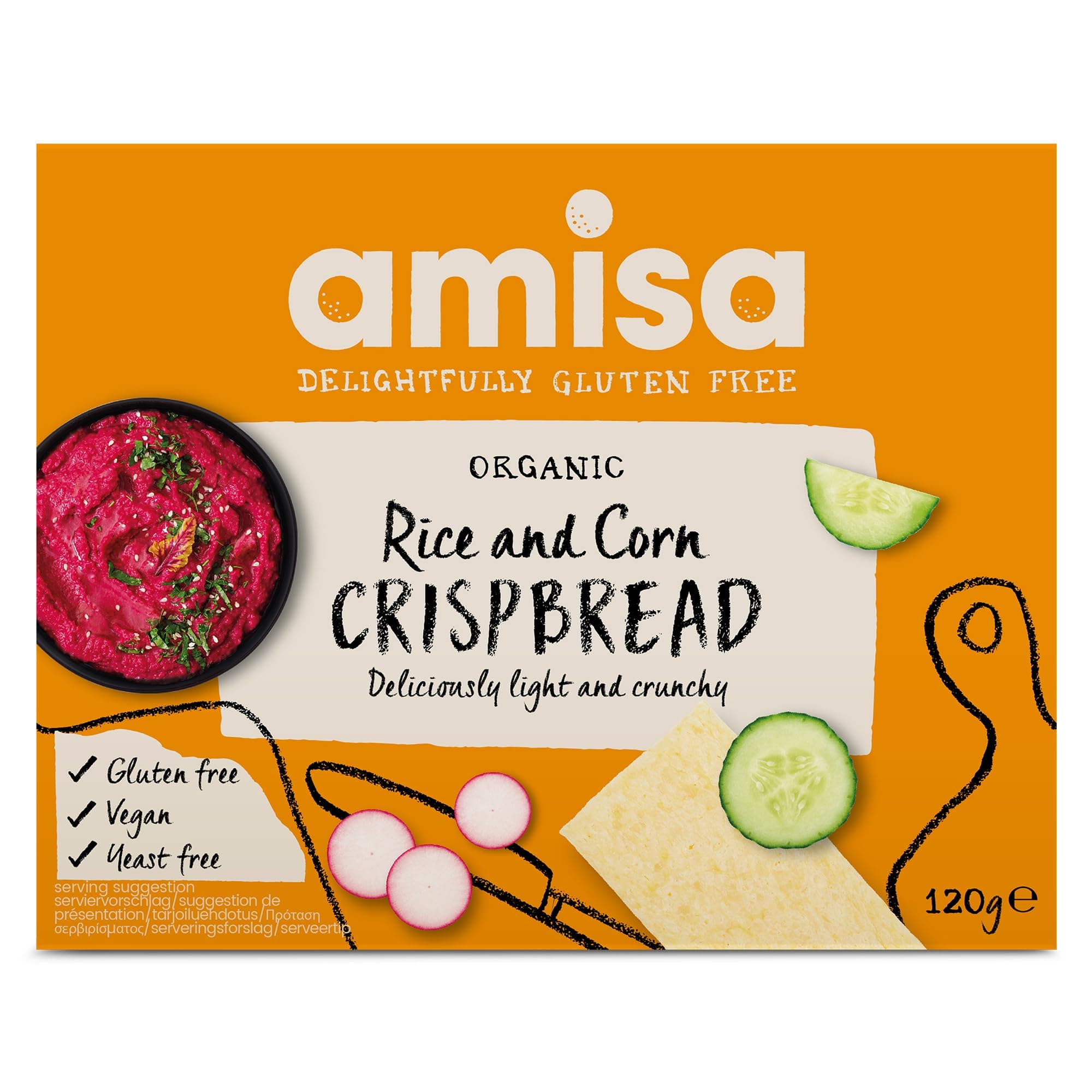 Organic Corn & Rice Crispbread, 120g