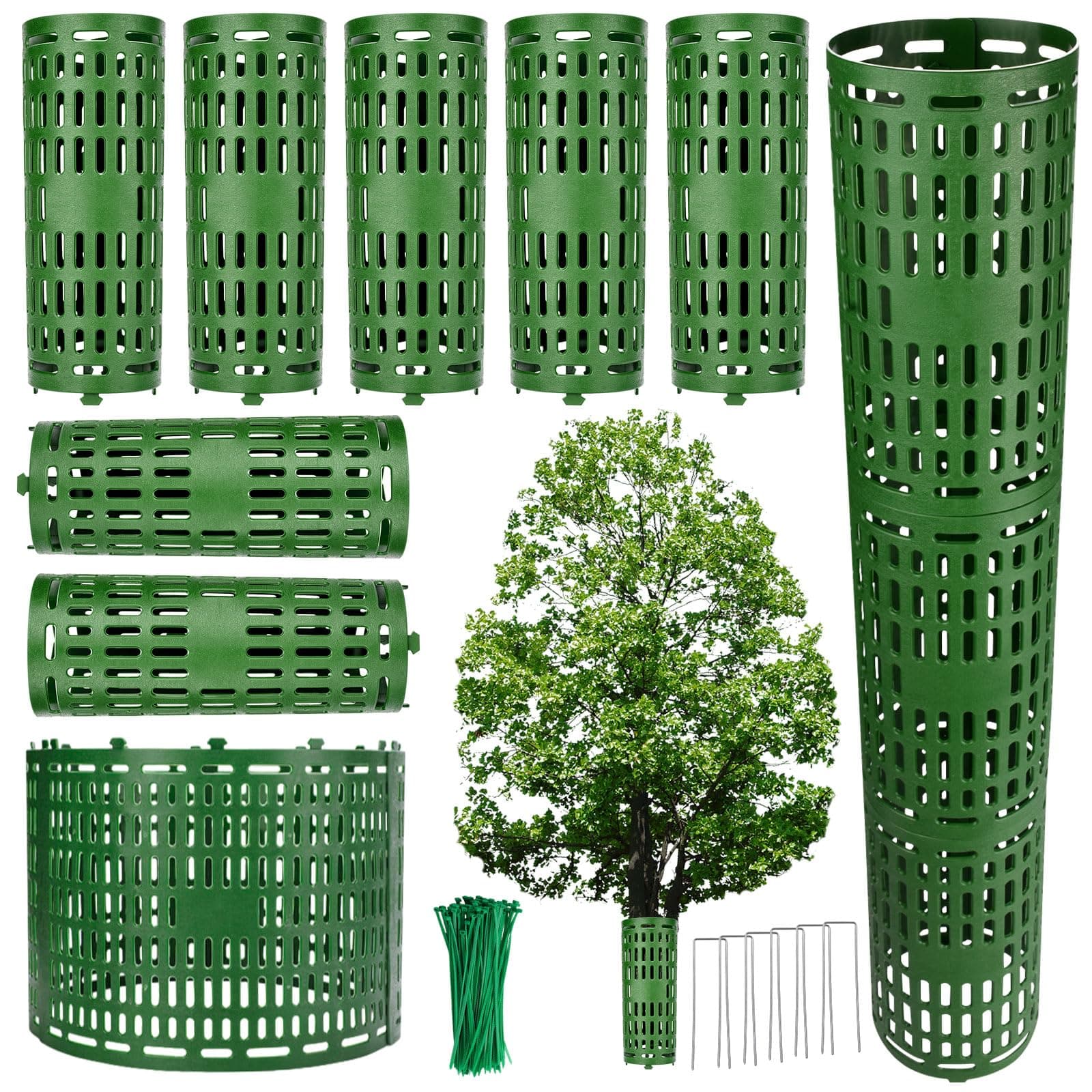 YGAOHF 7 Pack Tree Trunk Protector Guard, Expandable Tree Wraps to Protect Bark, Heavy Duty Tree Protectors from Deer, Tree Guards Trunk Protecter Trimmers, Mowers, Animals Saplings Fruit Trees