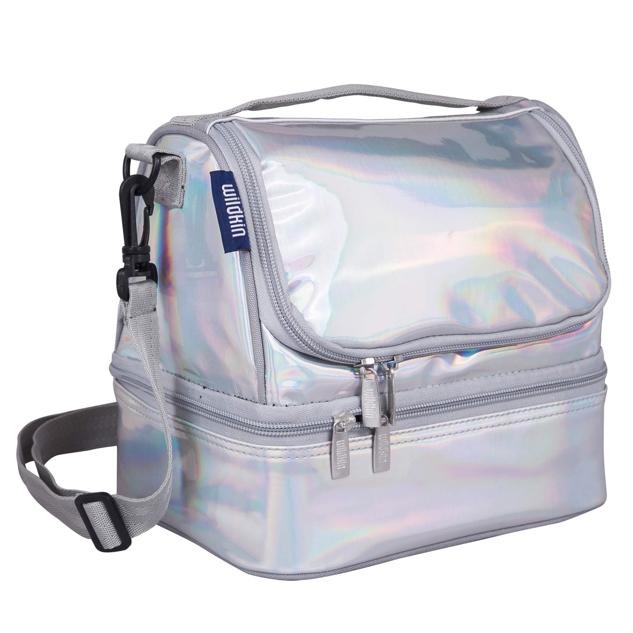 Two Compartment Insulated Lunch Bag for Kids – School & Travel Ready - Holographic