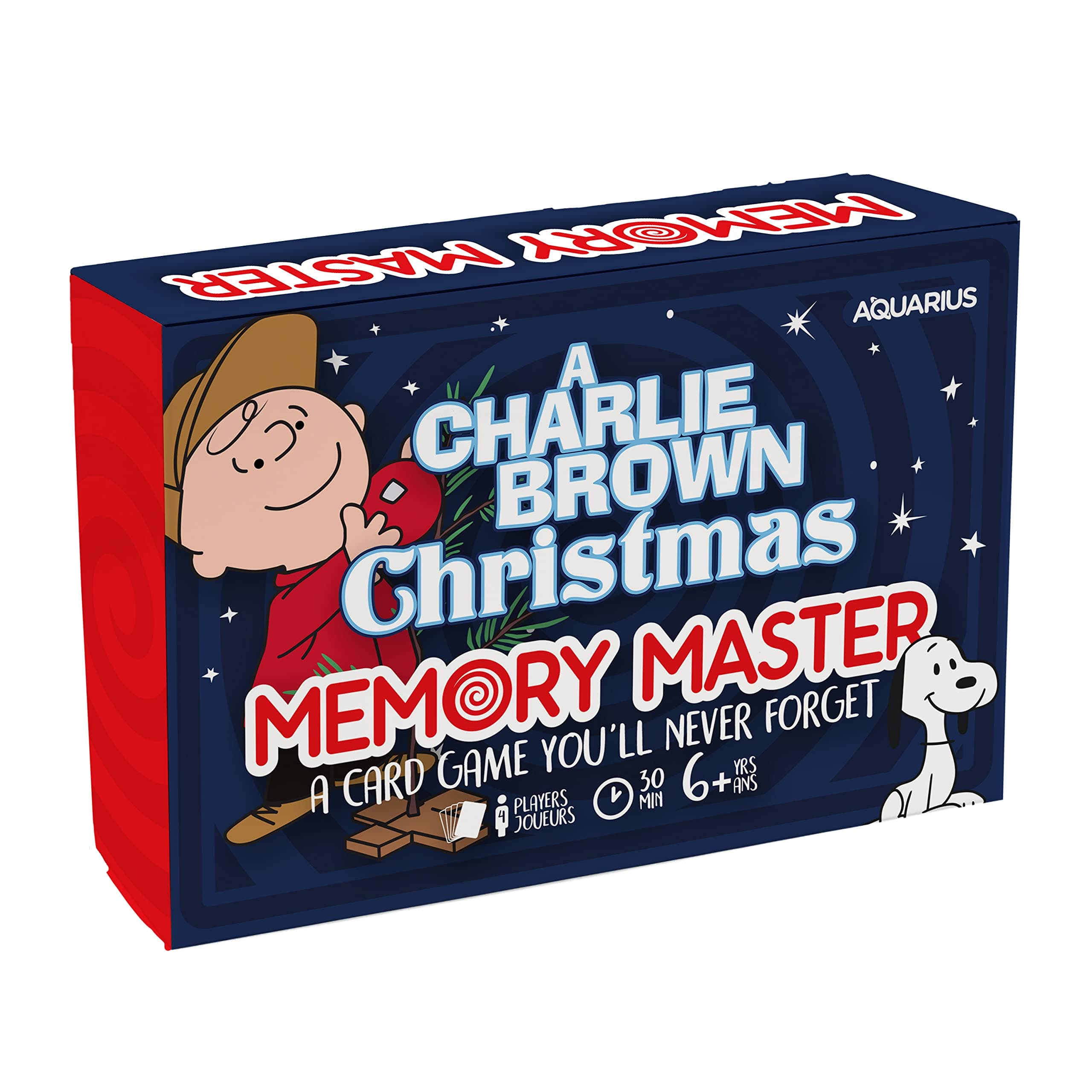 AQUARIUS Charlie Brown Christmas Memory Master Card Game - Fun Family Party Game for Kids, Teens & Adults - Entertaining Game Night Gift - Officially Licensed Peanuts Merchandise