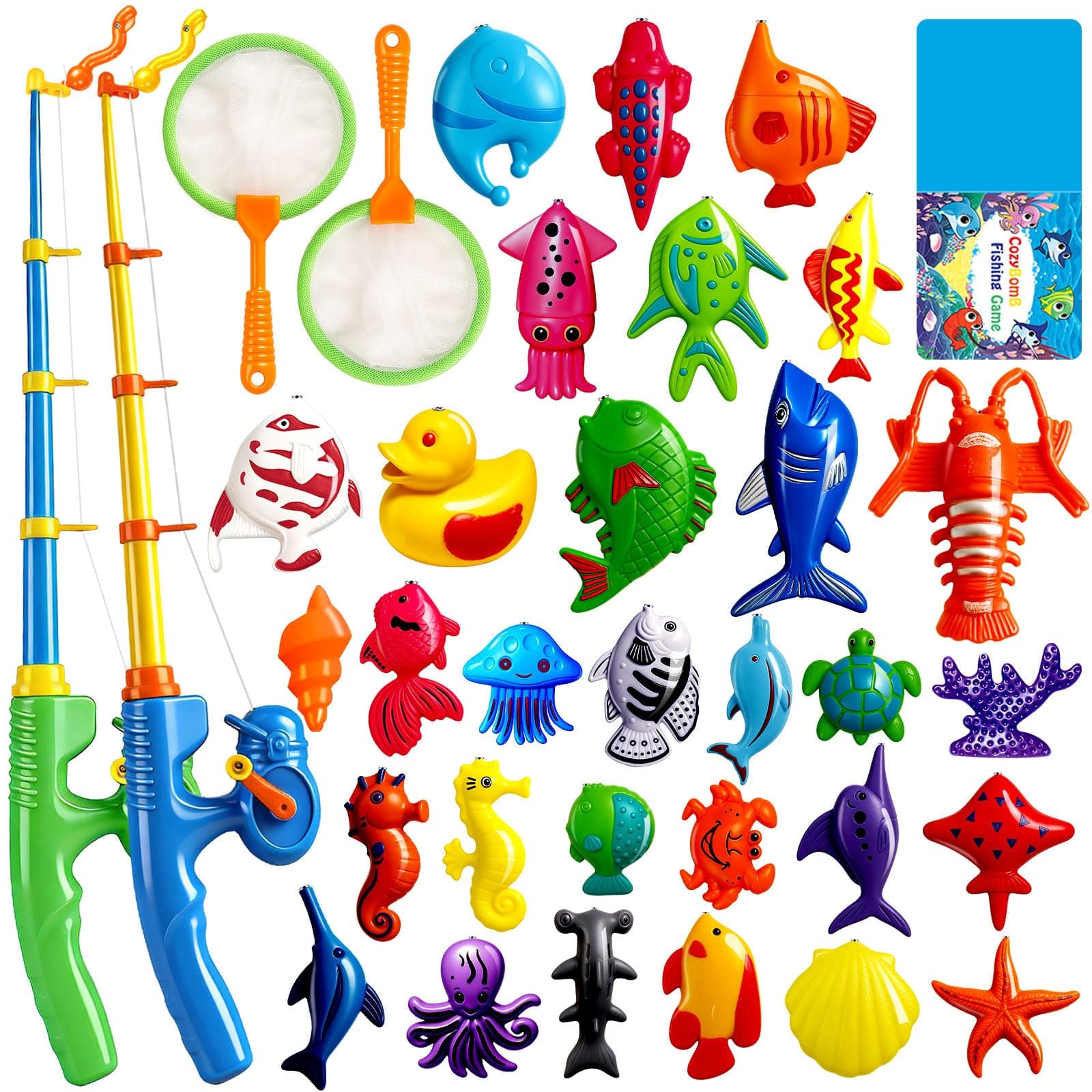 Magnetic Fishing Toys Game Set for Kids, Ocean Sea Animals