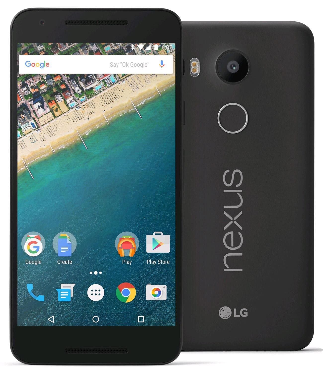 LG Nexus 5X Unlocked Smart Phone, 5.2" Carbon Black, 32GB Storage, US Warranty