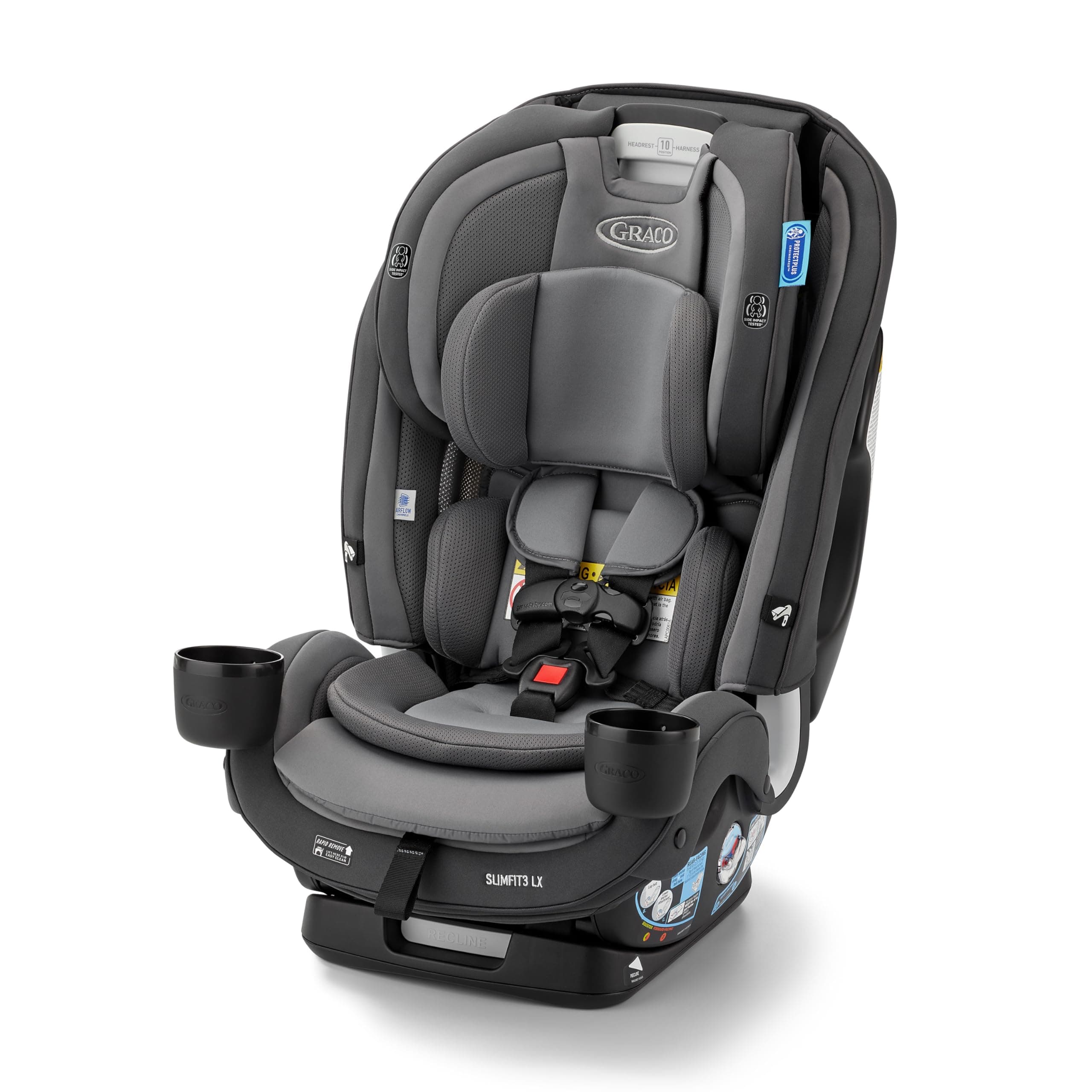 SlimFit3 LX 3-in-1 Slim Car Seat, Rear Facing, Forward Facing to Highback Booster Car Seat, Kunningham