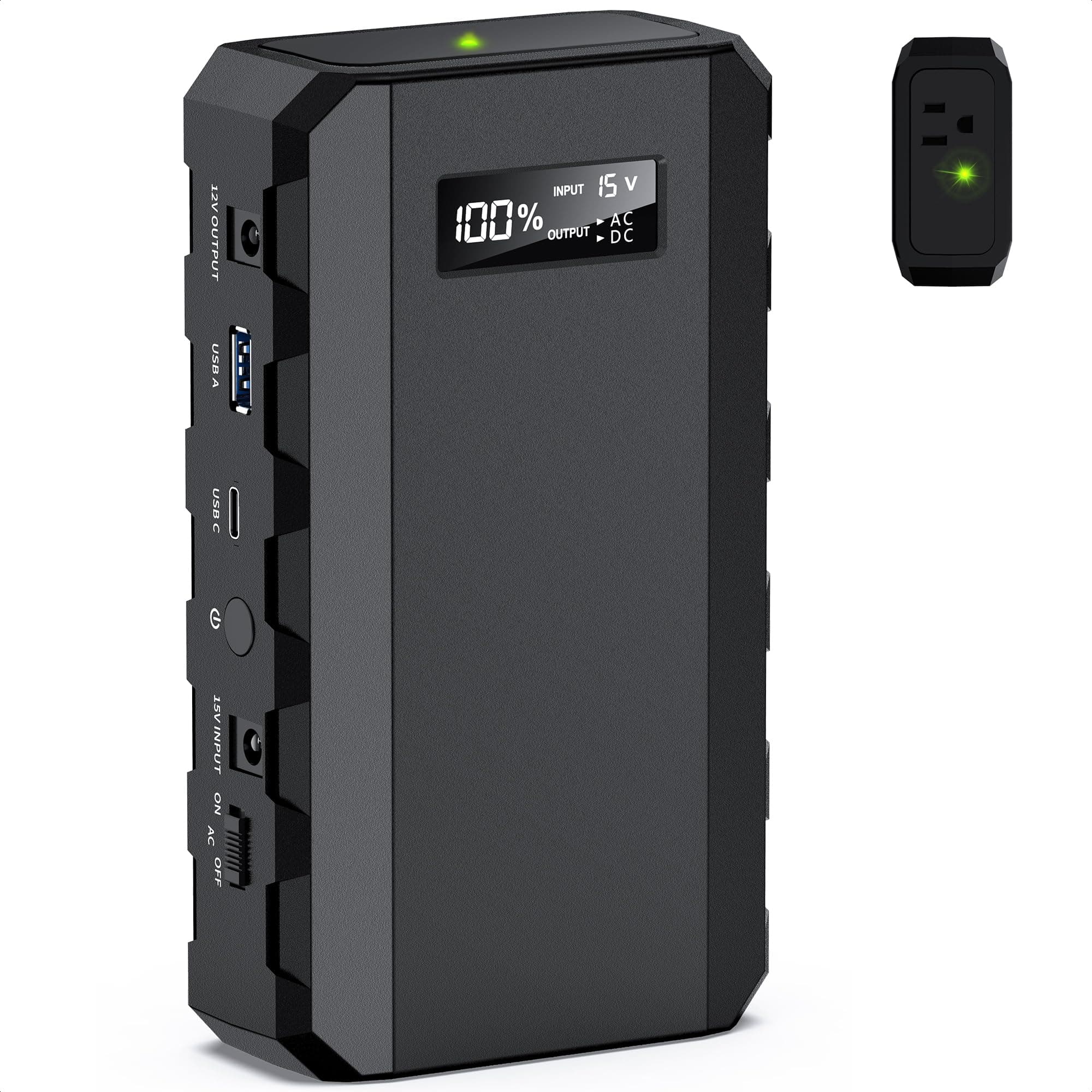 Apowking Power Bank with AC Outlet, 65W Portable Laptop Battery Bank Fast Charging, 88.8Wh 24000mah Power Station for Outdoor Camping PowerBank Travel Home Power Backup